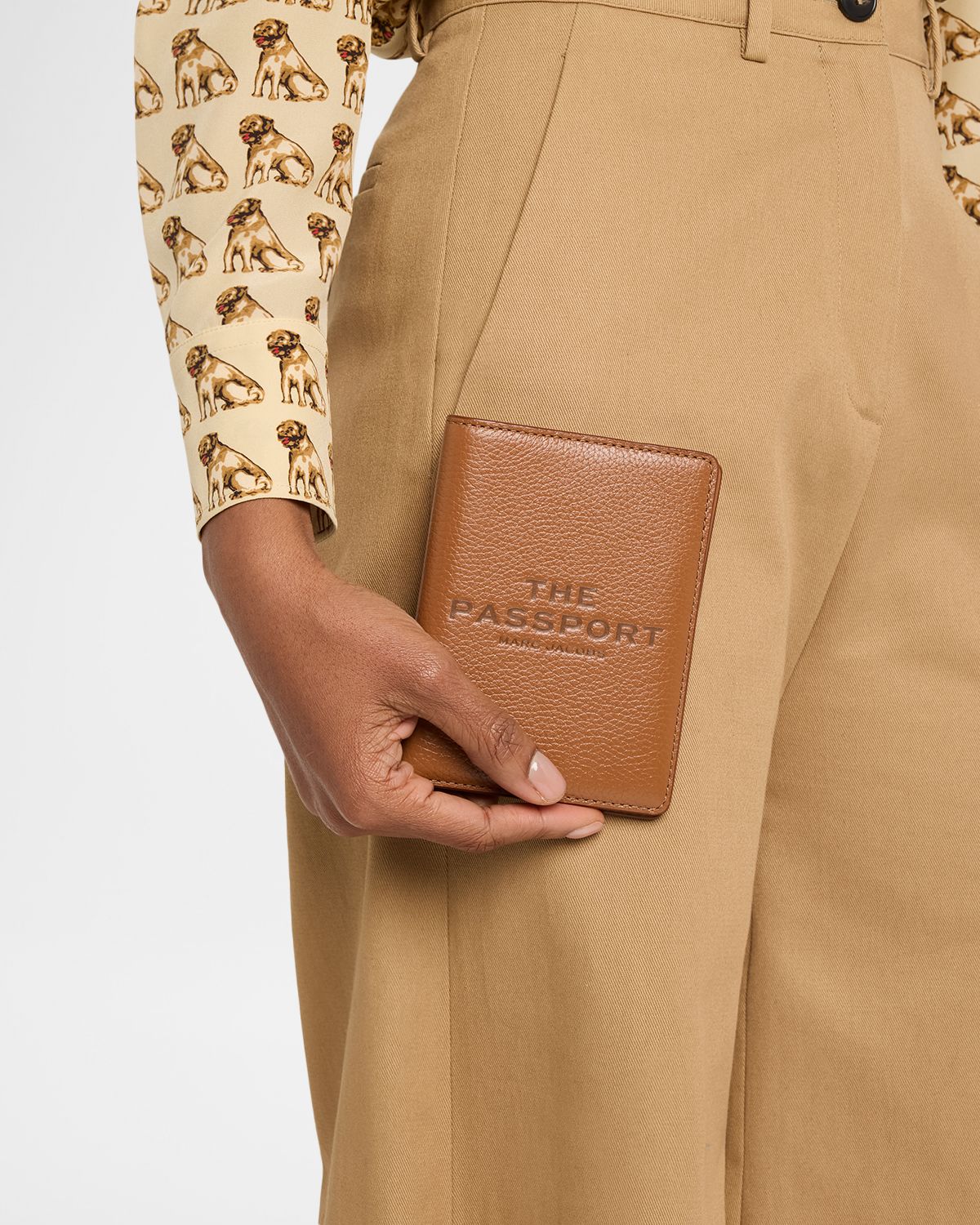 Marc Jacobs Pebble Leather Passport Holder