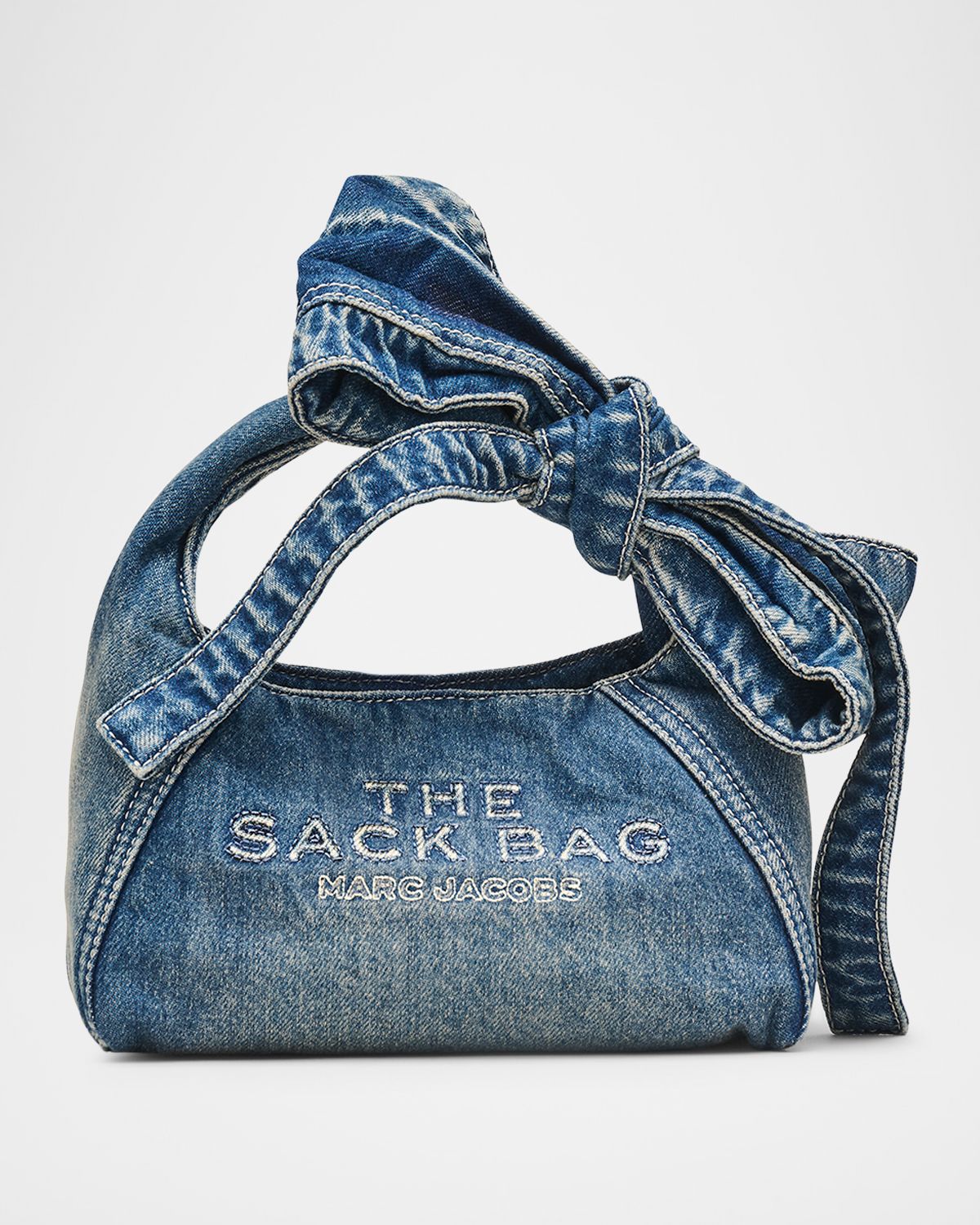 Marc Jacobs The Sack Bow Denim Top-Handle Bag