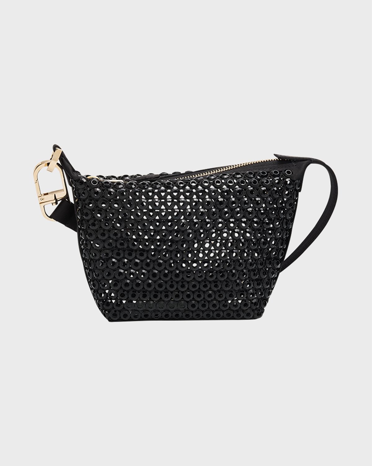 Giorgio Armani La Prima Rhinestone Silk Hobo Bag