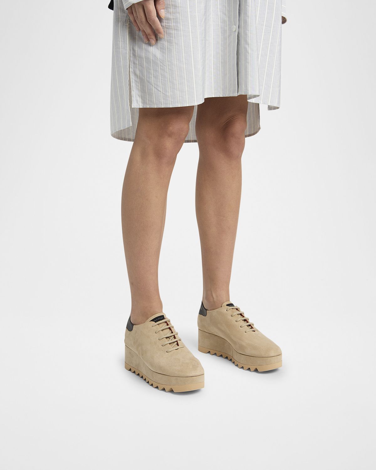 Stella McCartney Sneak-Elyse Alter Suede Platform Sneakers