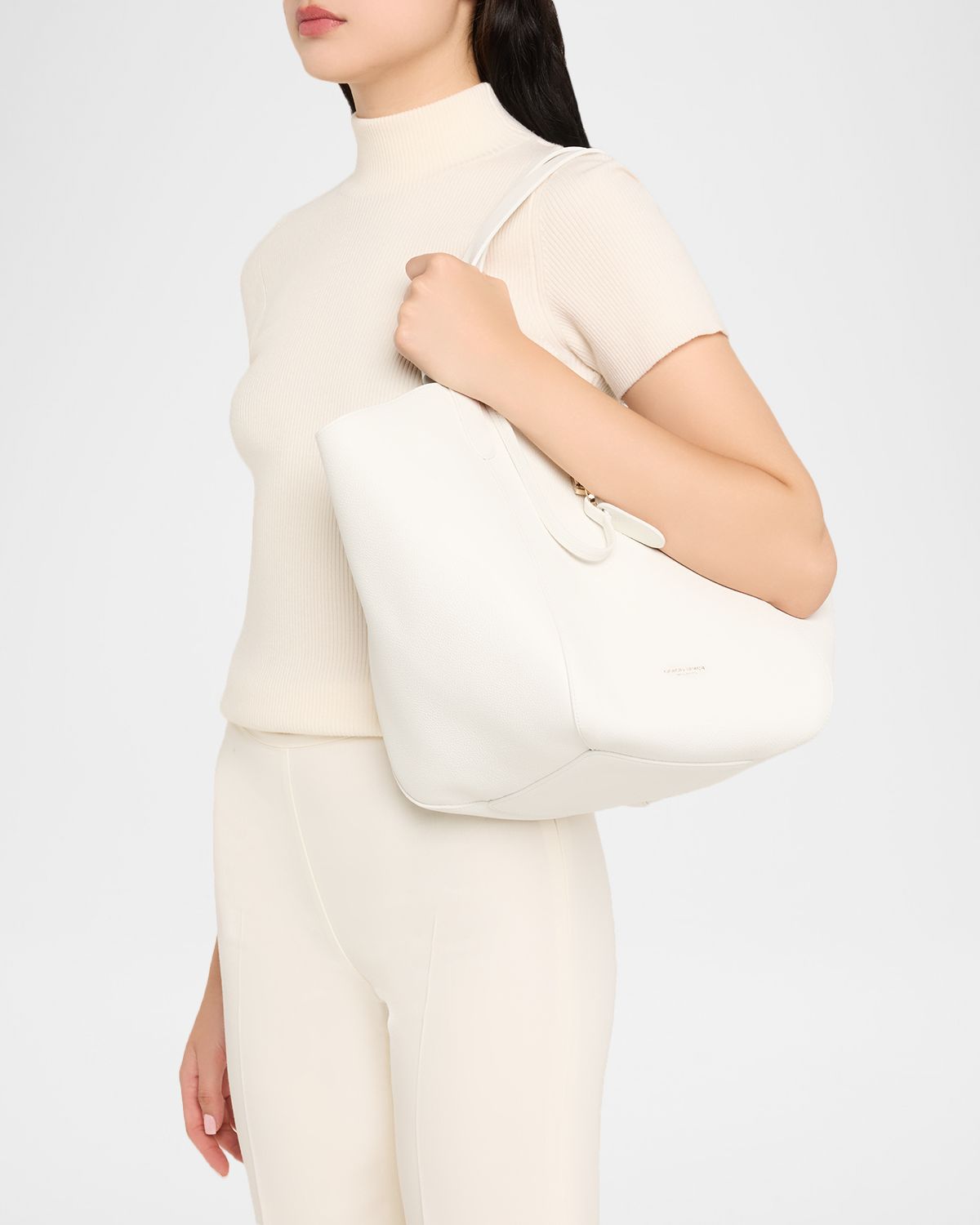 Giorgio Armani Pebble Leather Tote Bag