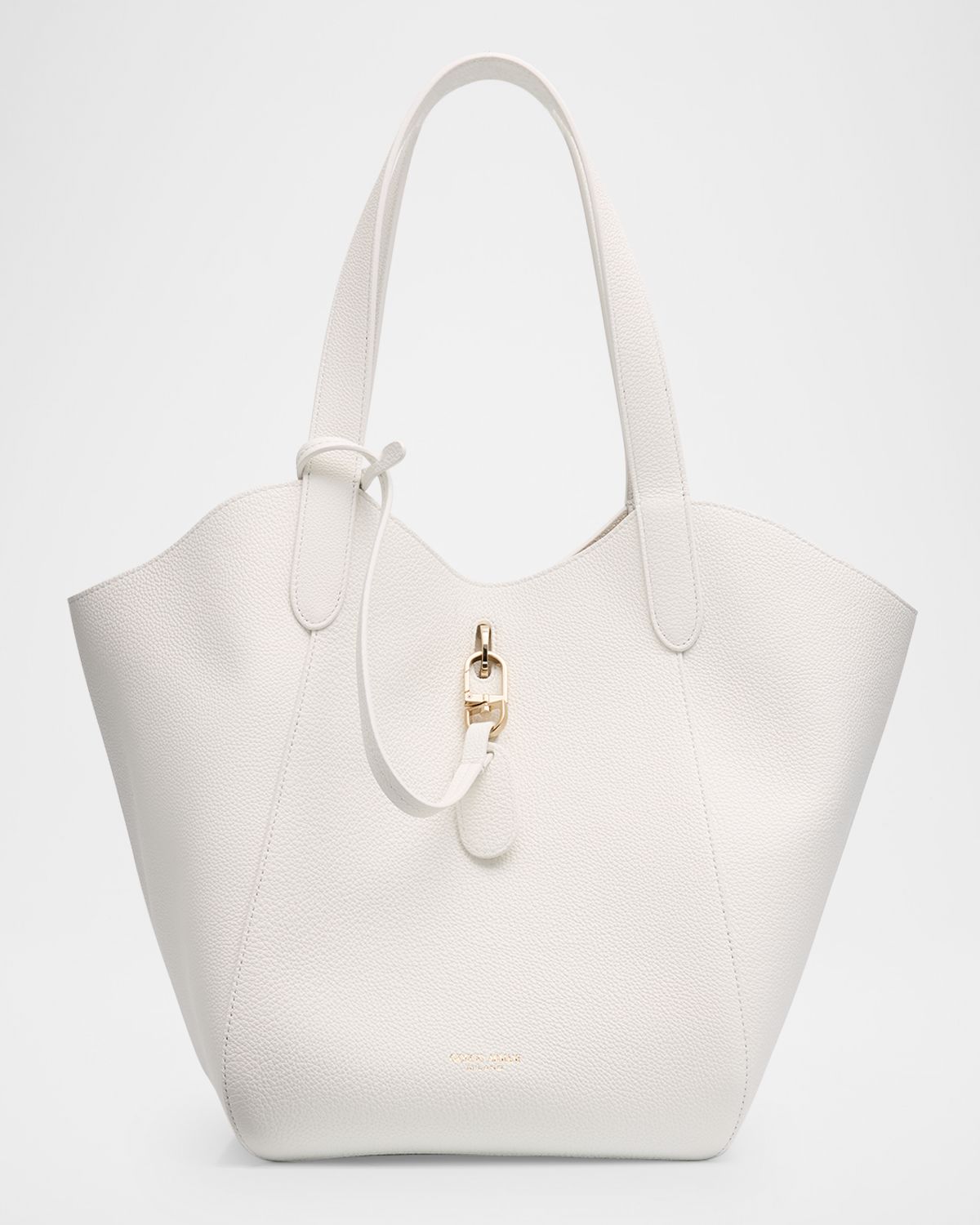 Giorgio Armani Pebble Leather Tote Bag