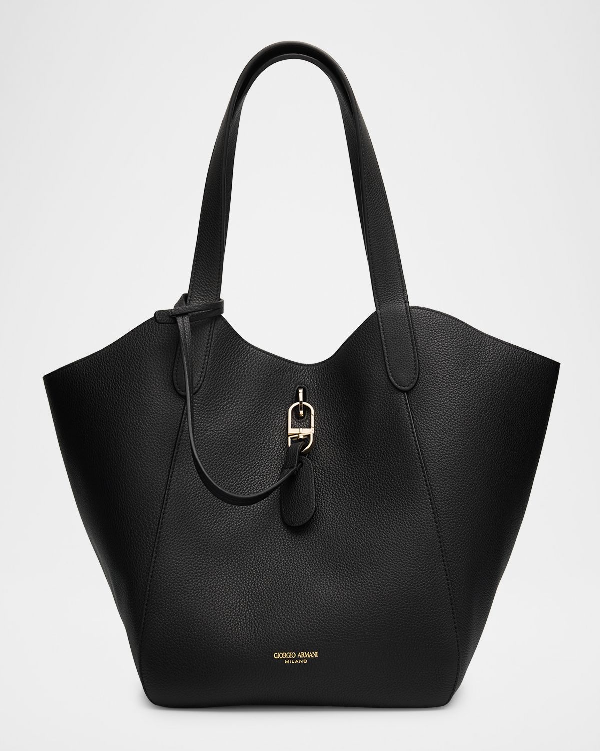 Giorgio Armani Medium Pebble Leather Tote Bag