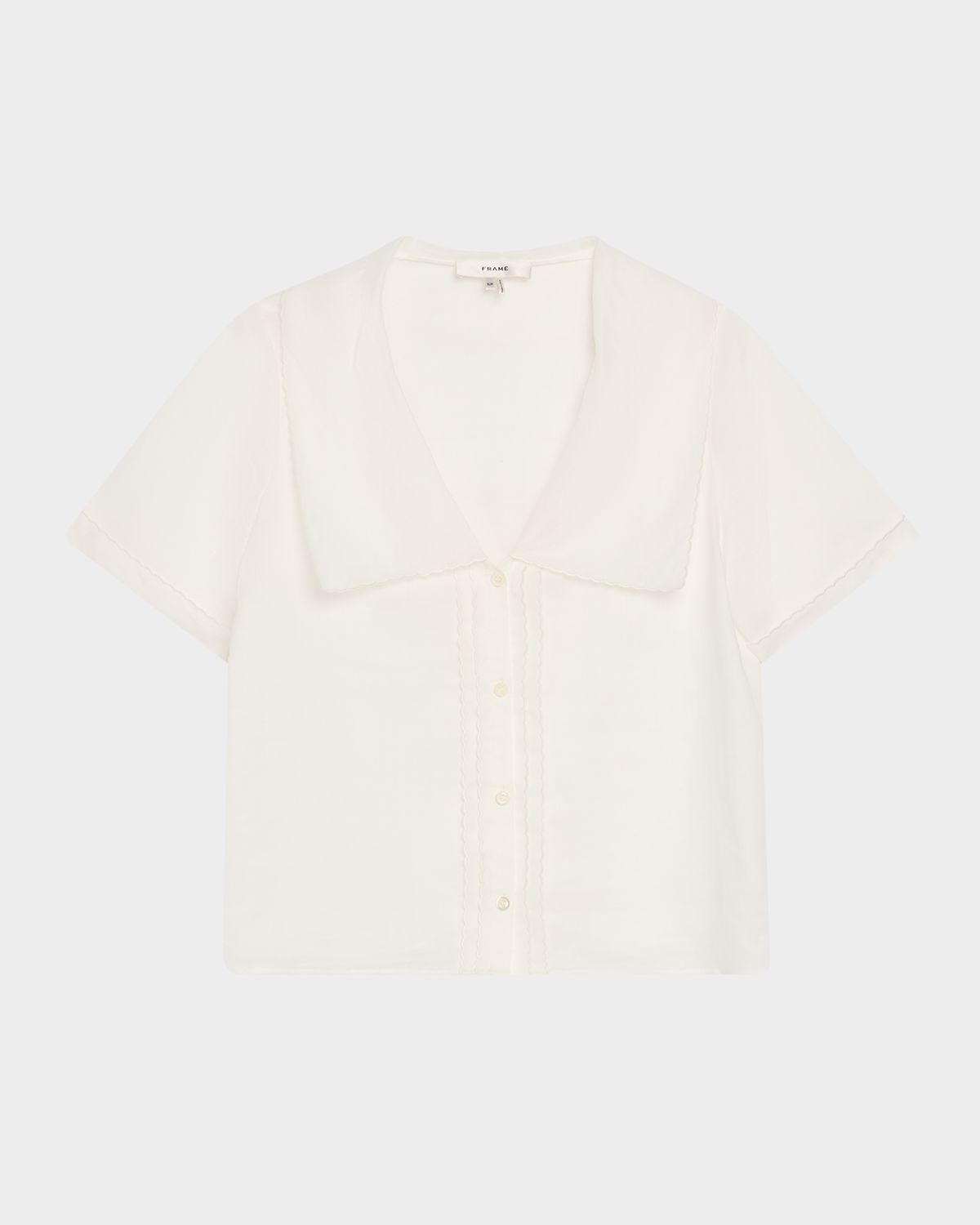FRAME The Scallop Sailor Blouse