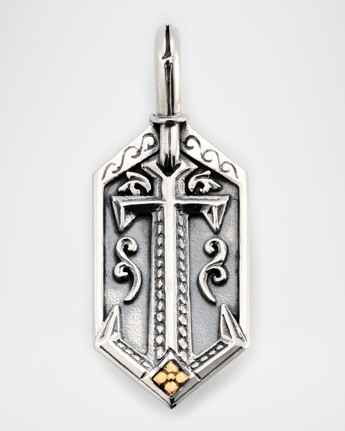 Konstantino Men 's Hydra Sterling Silver and 18K Gold Pendant