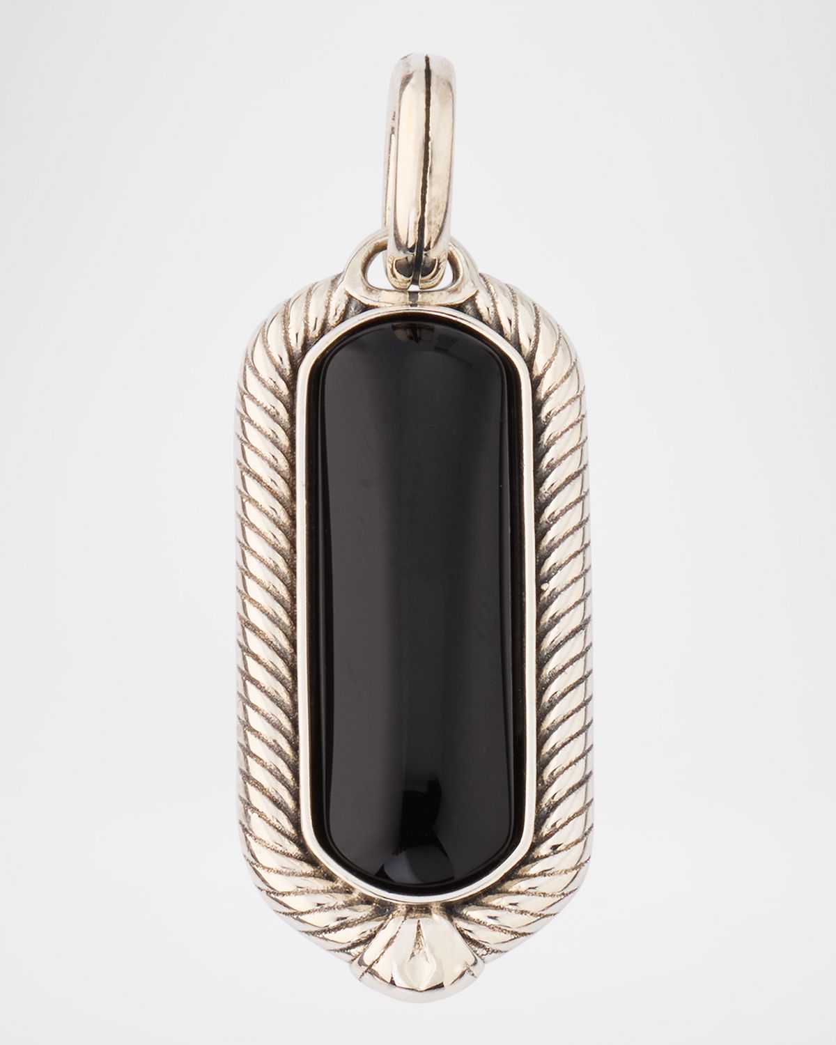Konstantino Men 's Kavos Sterling Silver and Black Onyx Pendant