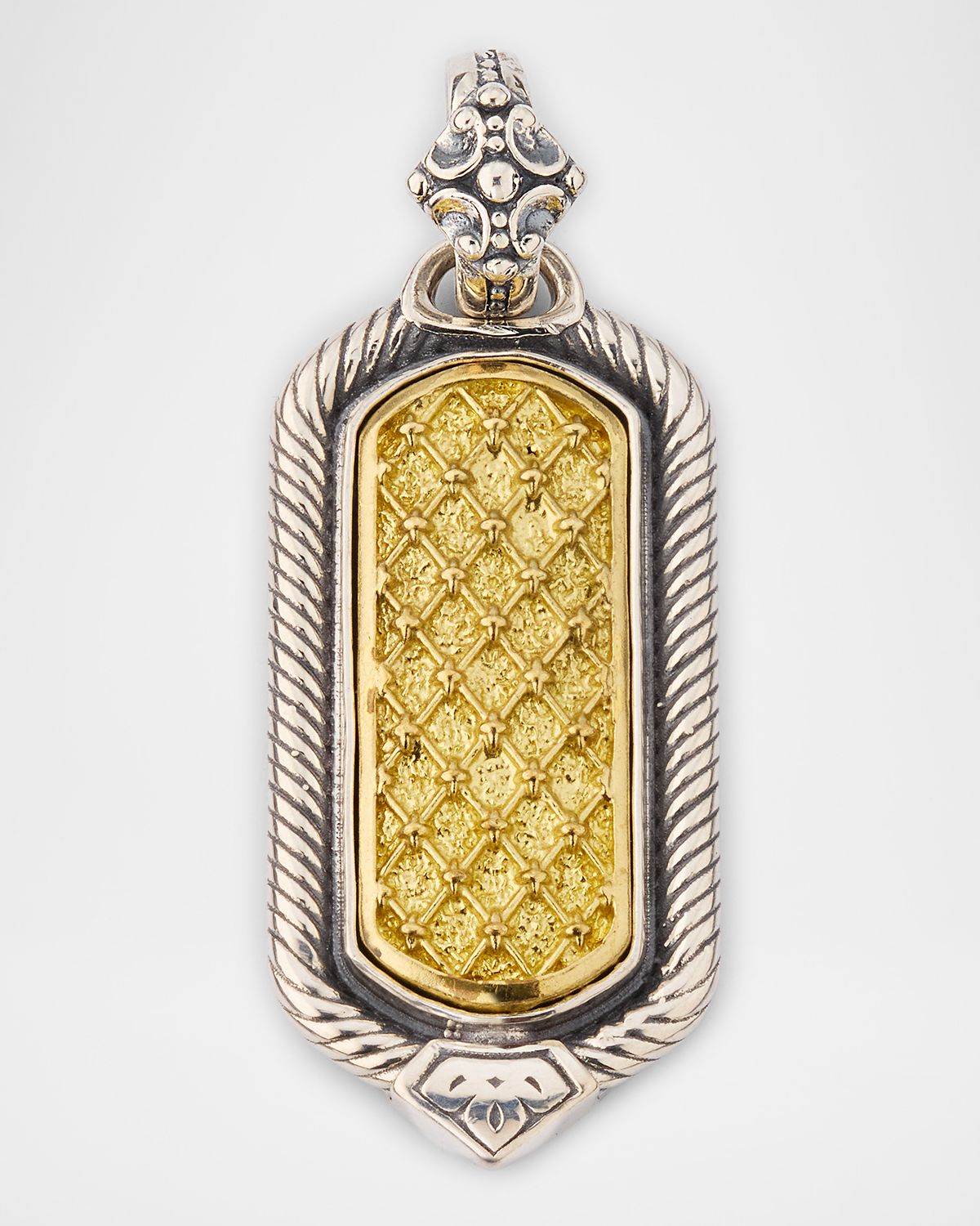 Konstantino Men 's Kavos Sterling Silver and Bronze Pendant