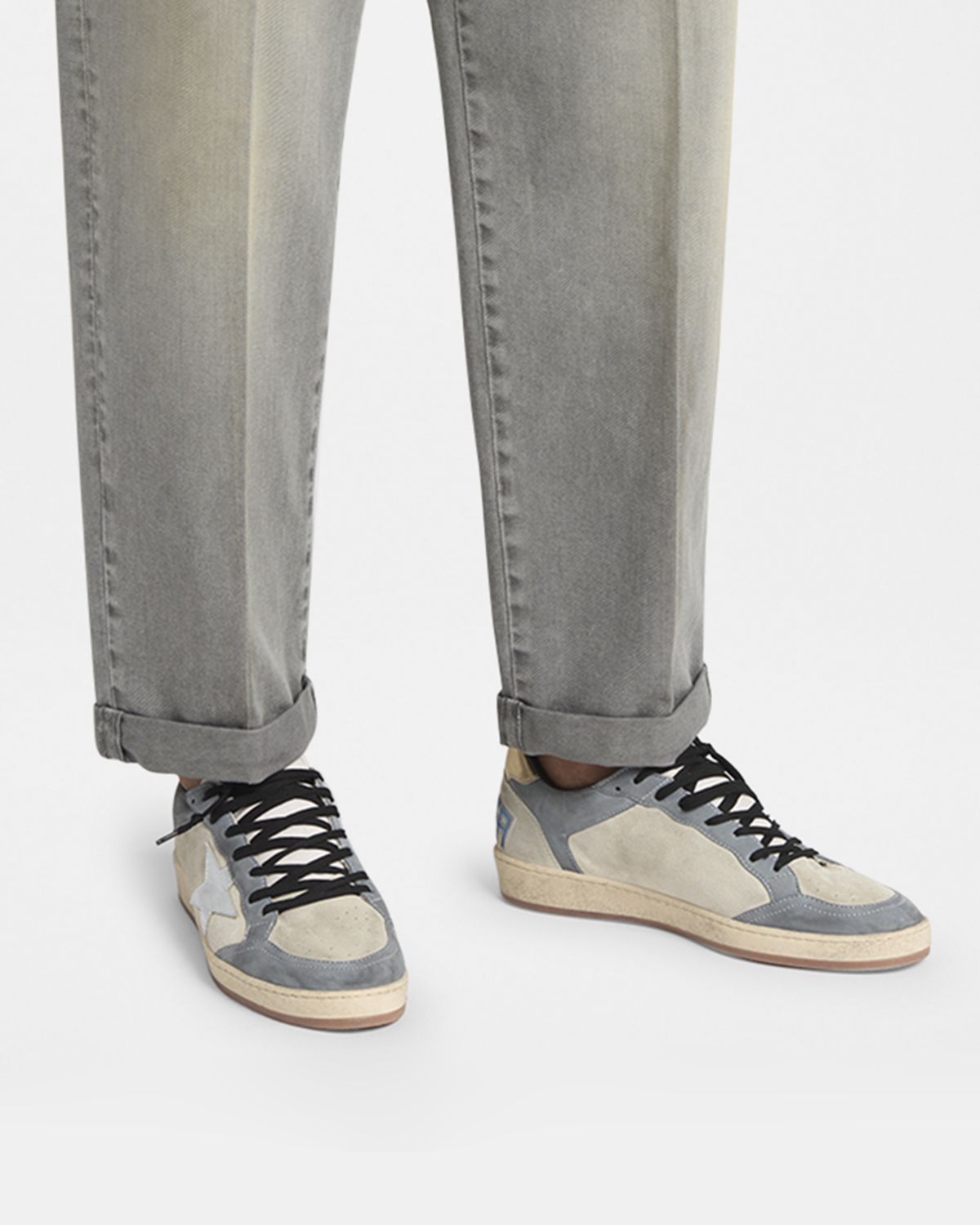 Golden Goose Men 's Ball Star Leather and Metallic Low-Top Sneakers