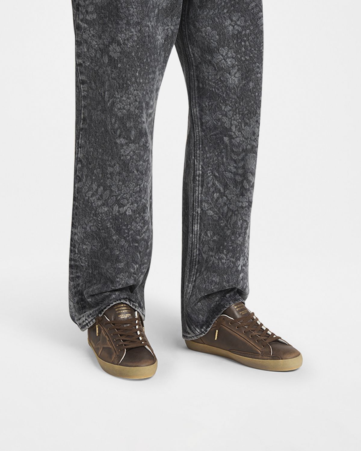 Golden Goose Men 's Embossed Star Leather Low-Top Sneakers