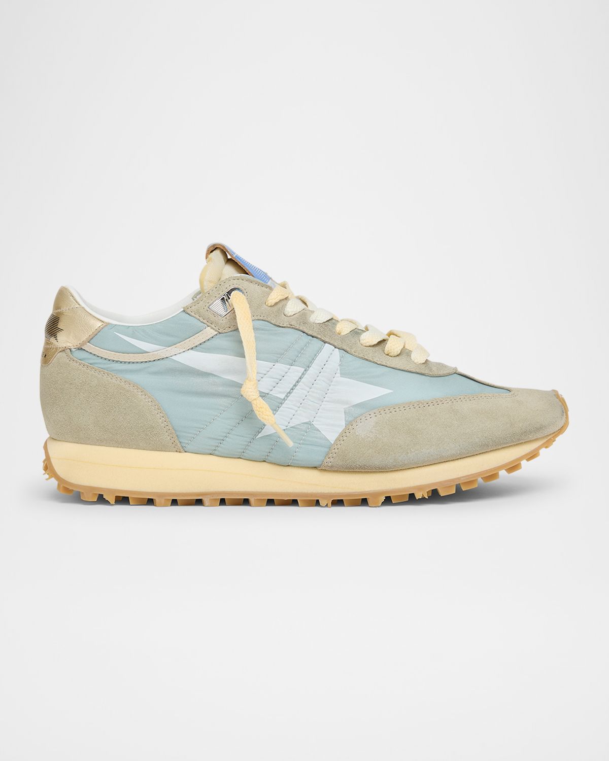 Golden Goose Men 's Nylon and Suede Running Marathon Sneakers