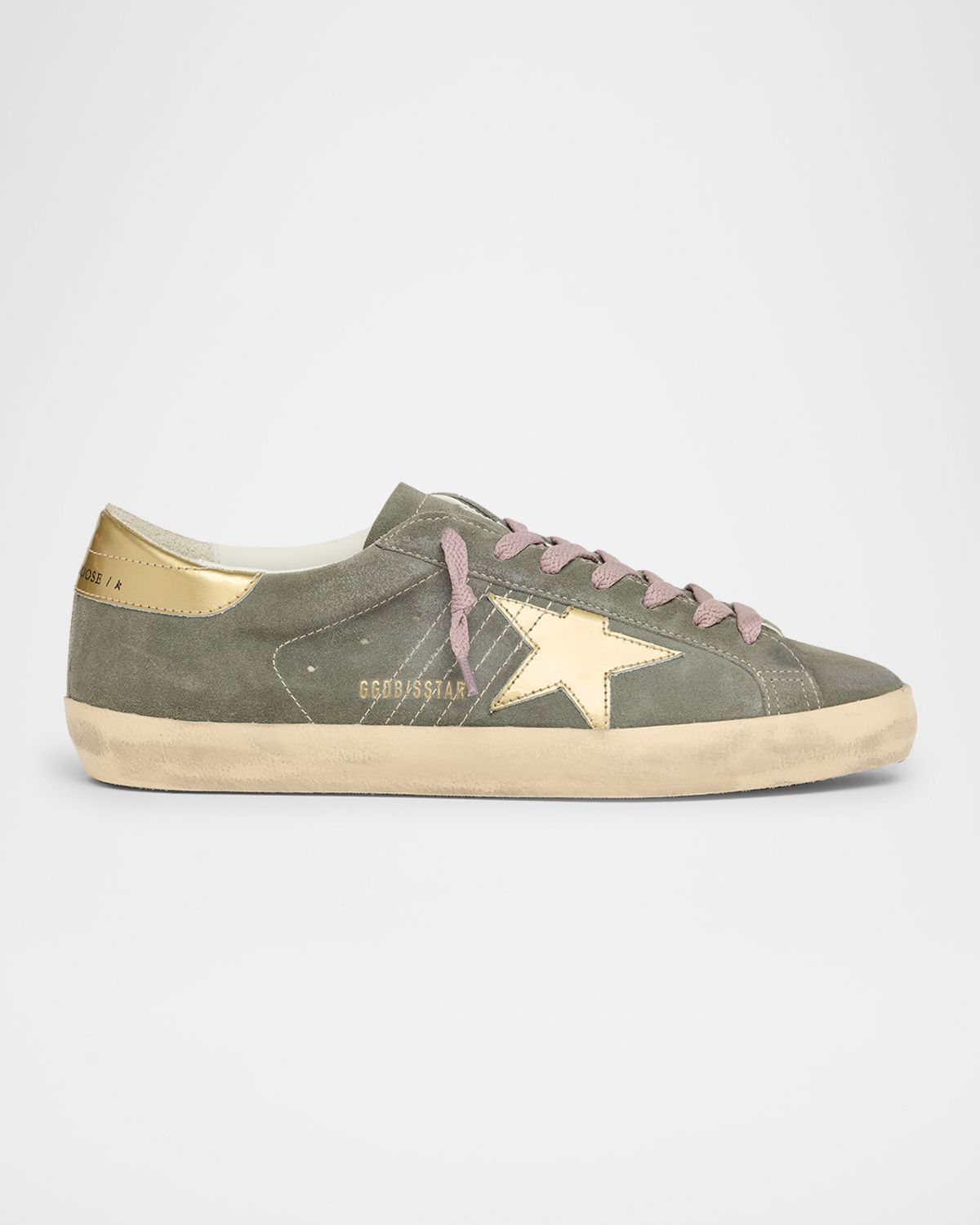 Golden Goose Men 's Super-Star Suede and Metallic Leather Sneakers