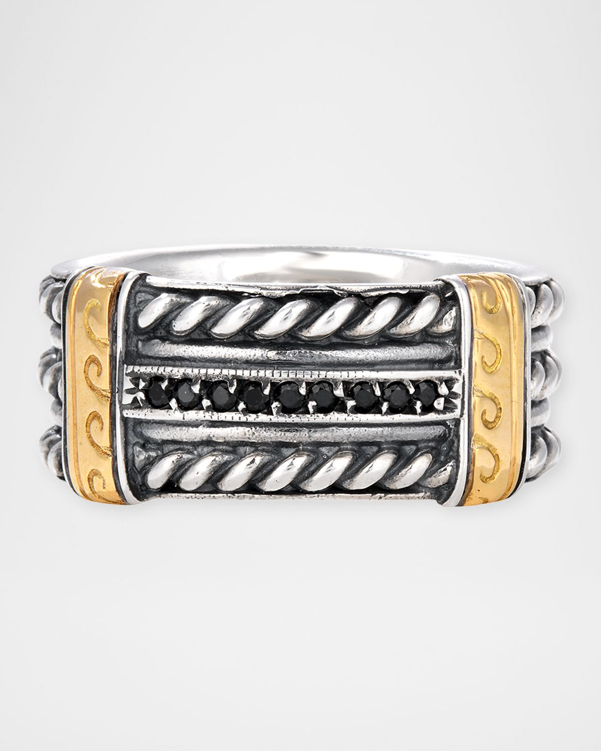 Konstantino Men 's Hydra Spinel Band Ring
