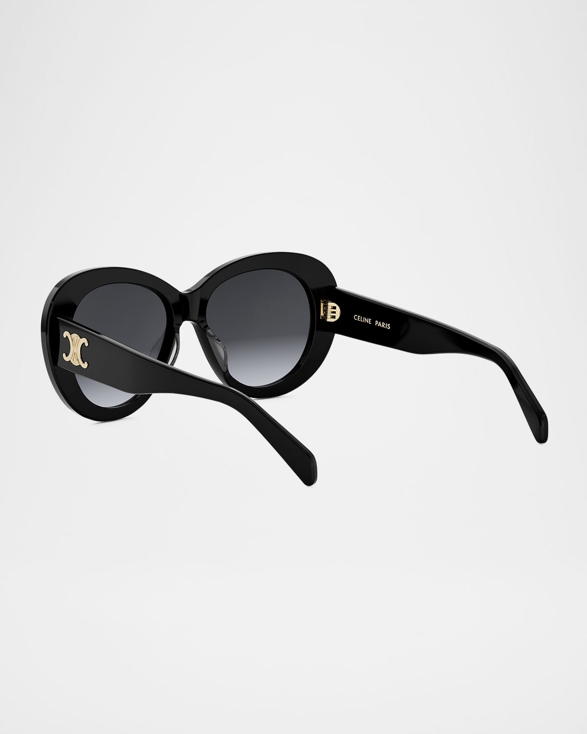 Celine Triomphe Logo Oval Acetate Sunglasses