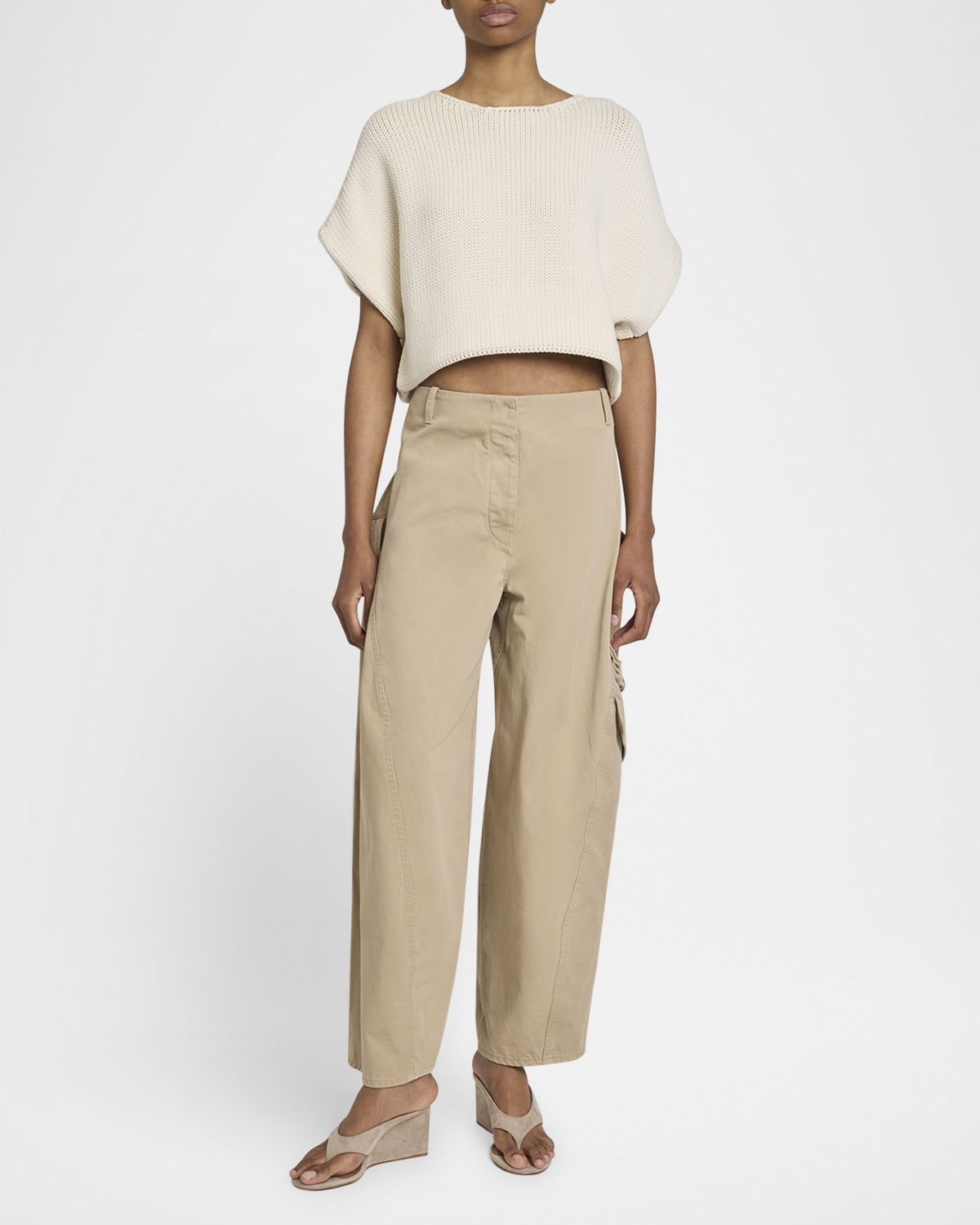 ALAIA Boxy Knit Crop Top