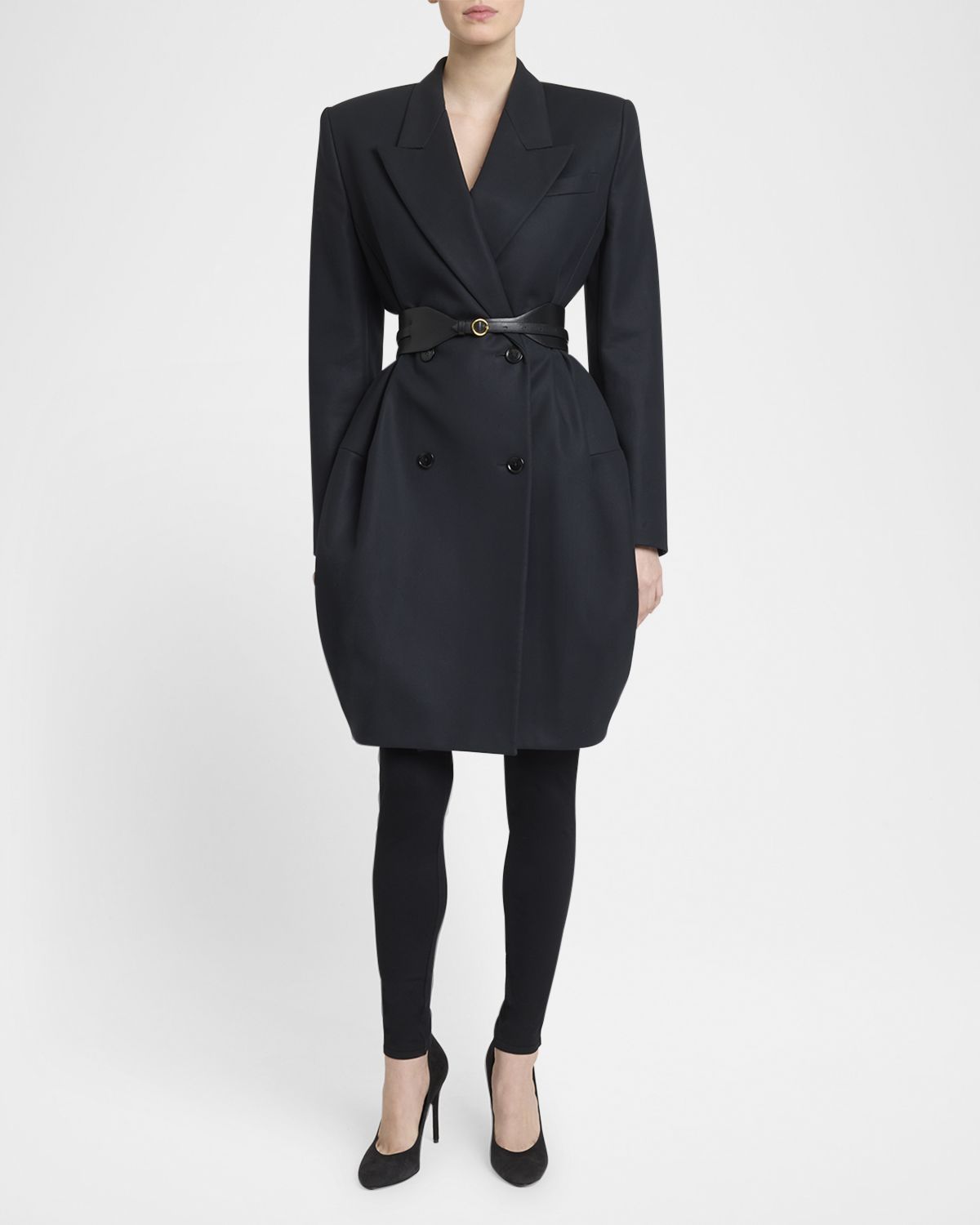 ALAIA Belt-Loop Ankle Leggings