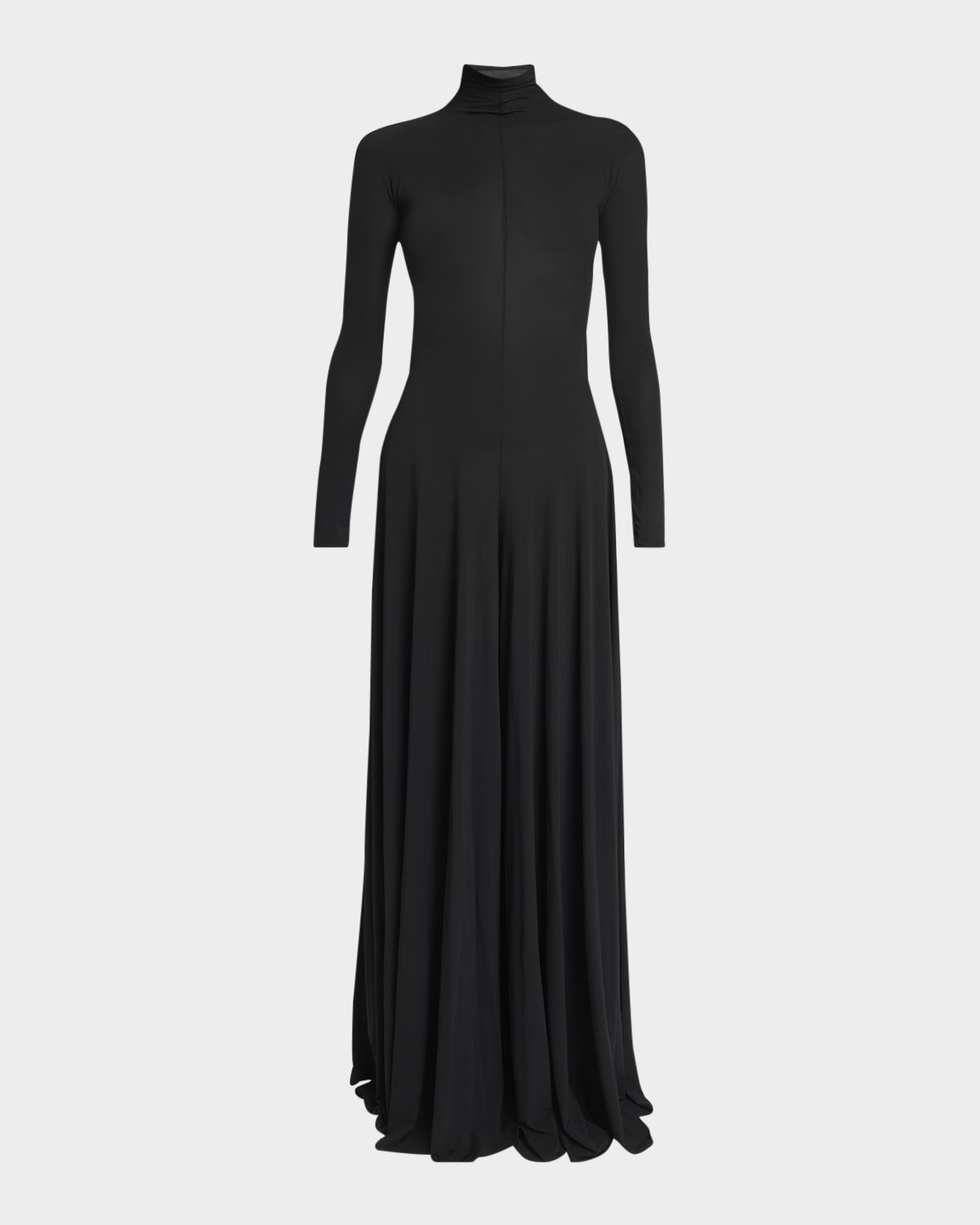 ALAIA Sheer Open-Back Turtleneck Jumpsuit