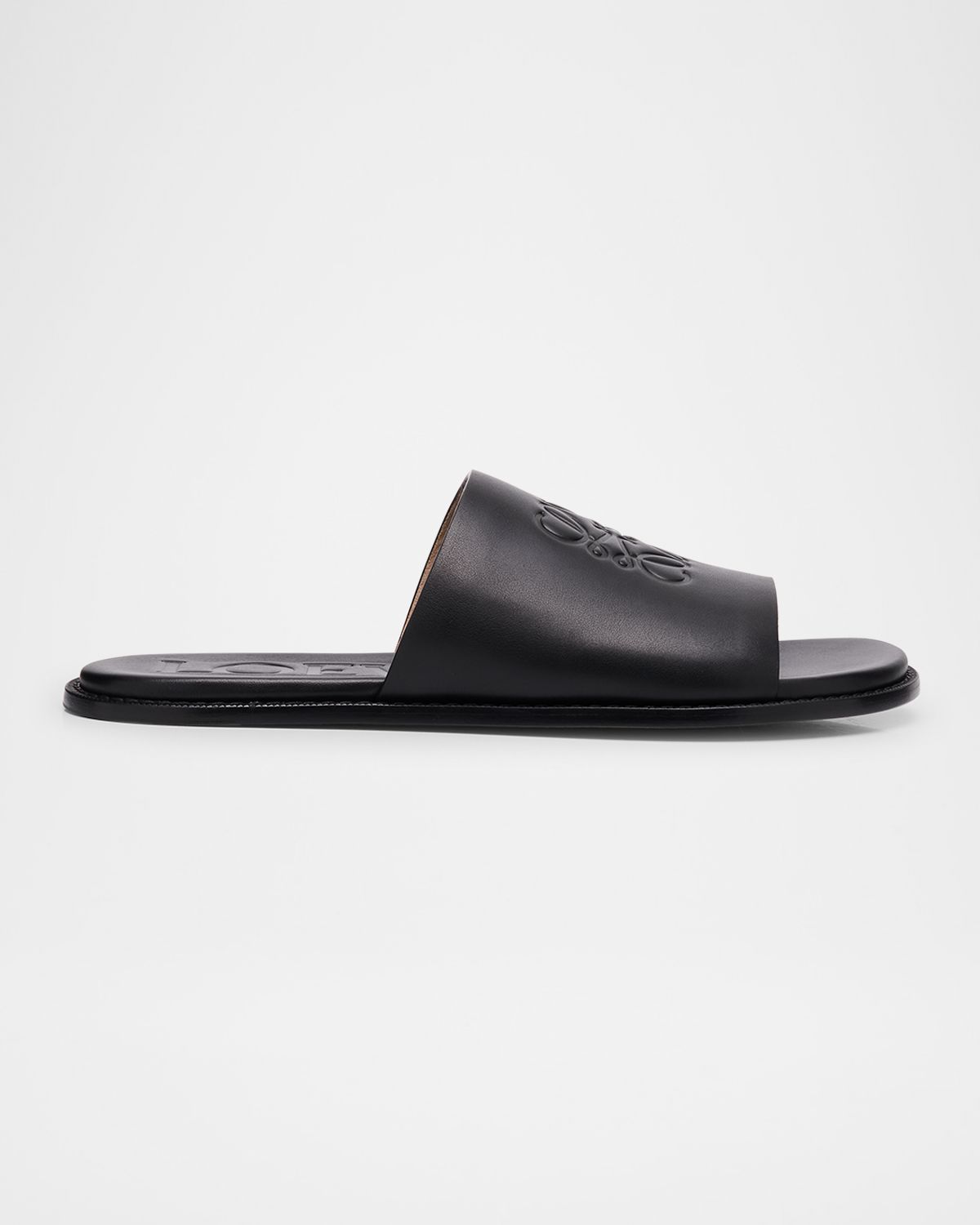 Loewe Men 's Flex Anagram Soft Calfskin Slide Sandals | Thumbnail 7