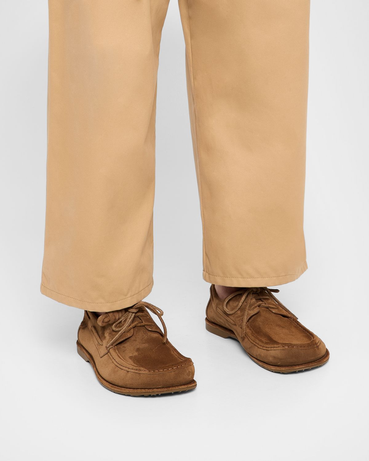 Loewe Men 's Campo Suede Flamenco-Knot Boat Shoes