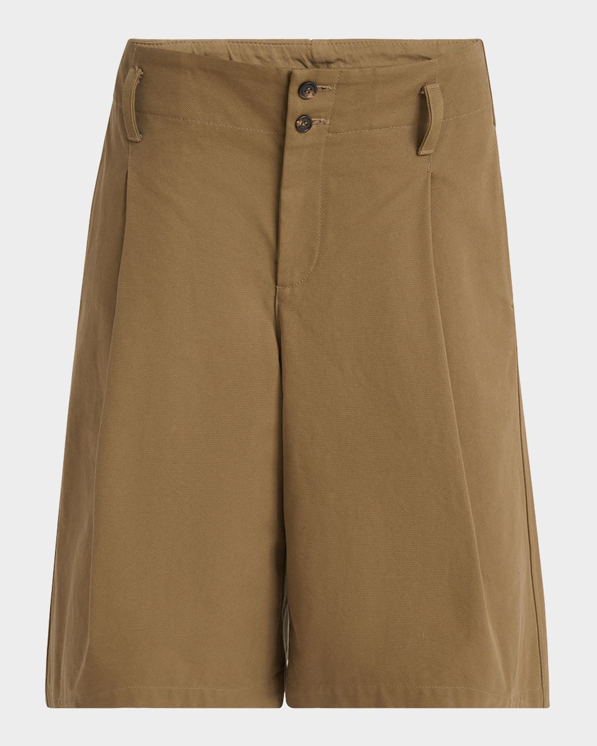 Chloe Pleated Wide-Leg Cotton Culottes