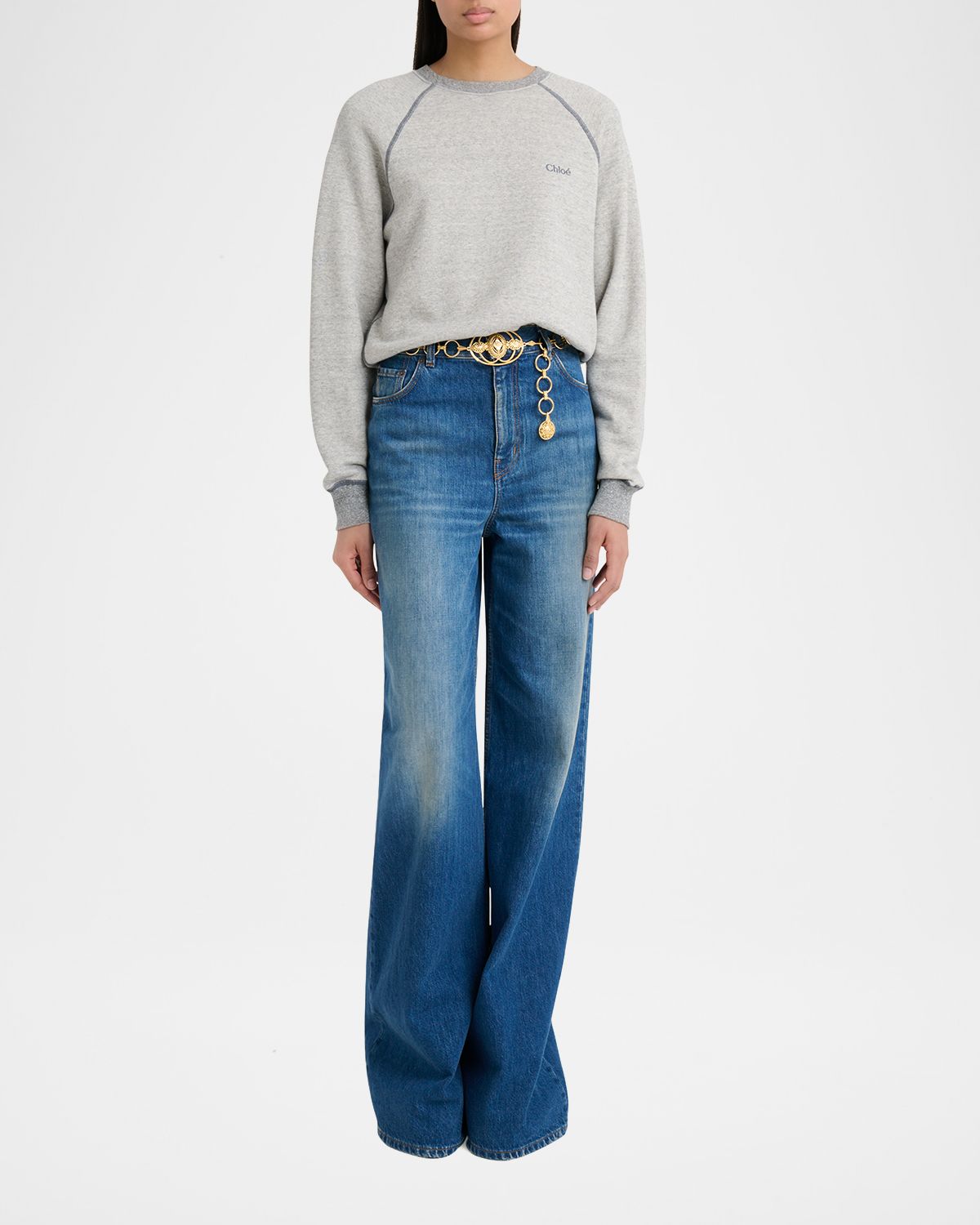 Chloe High-Rise Wide-Leg Palazzo Jeans