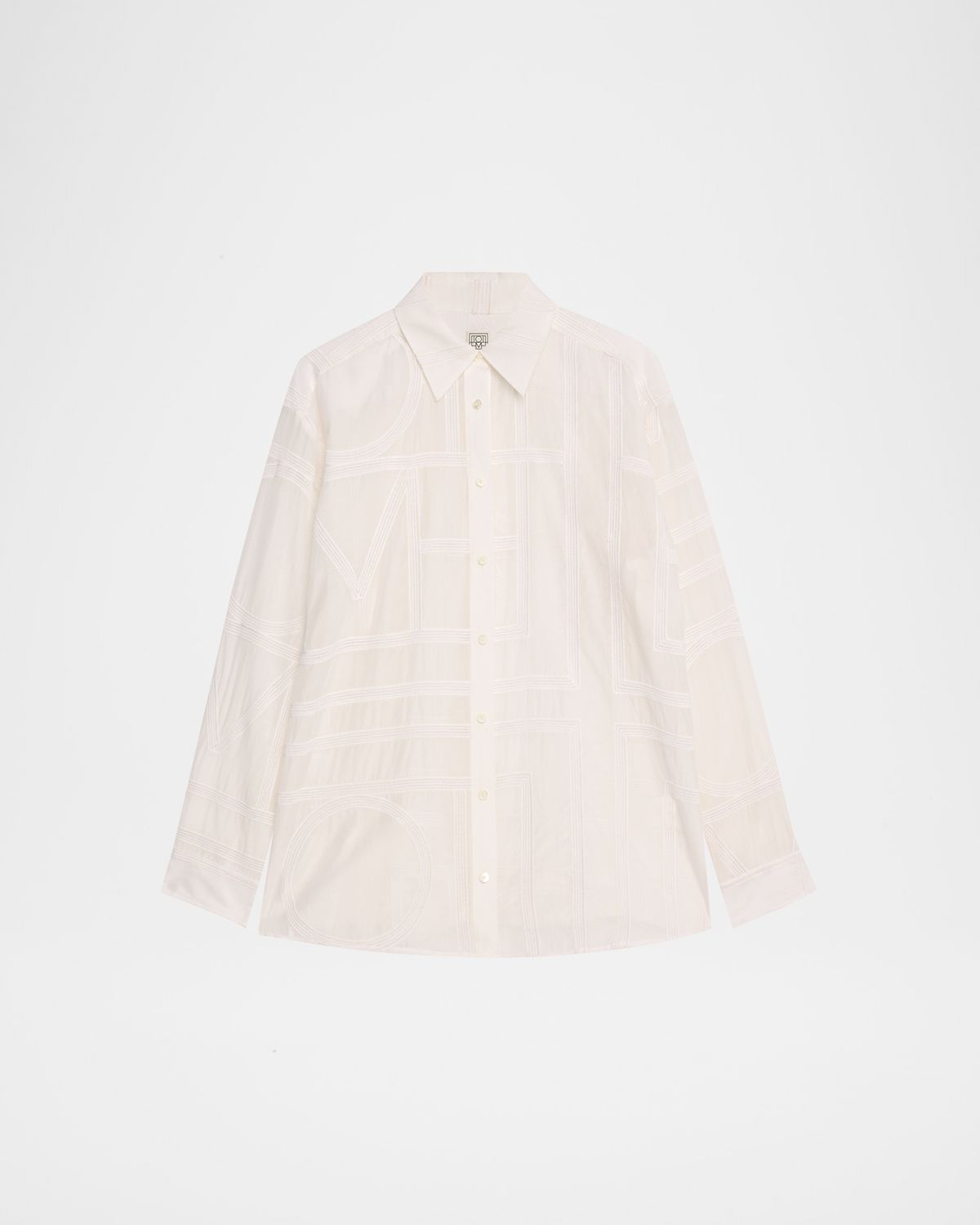 Toteme Monogram Crochet Embroidered Classic Shirt