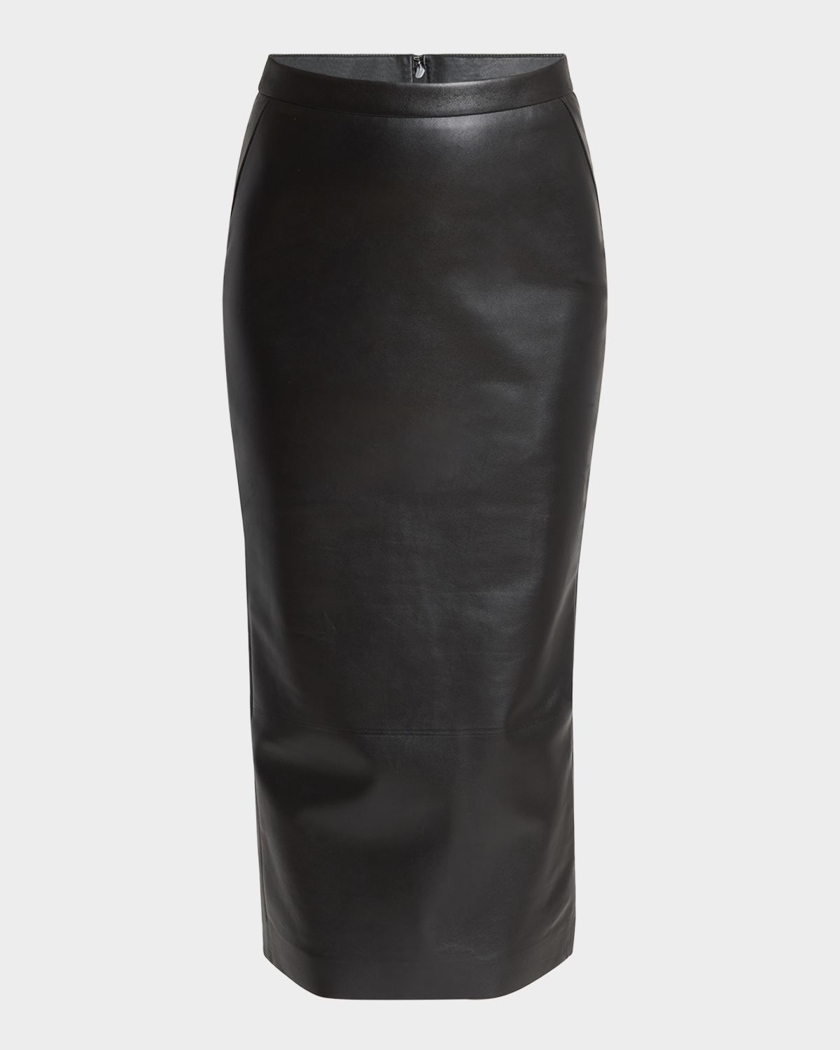 Givenchy Leather Godet-Back Midi Pencil Skirt | Thumbnail 6