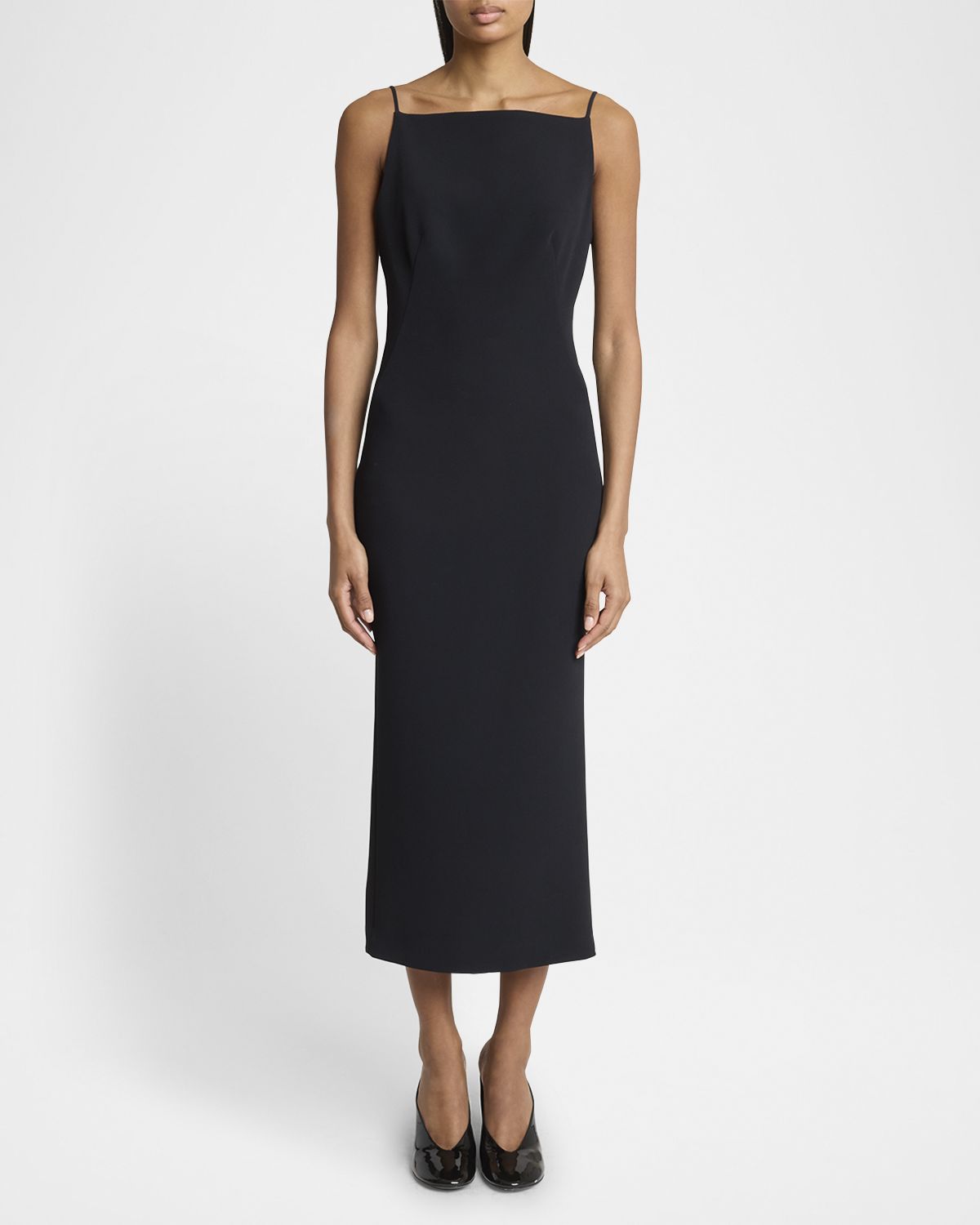 Givenchy Square-Neck Sleeveless Midi Dress
