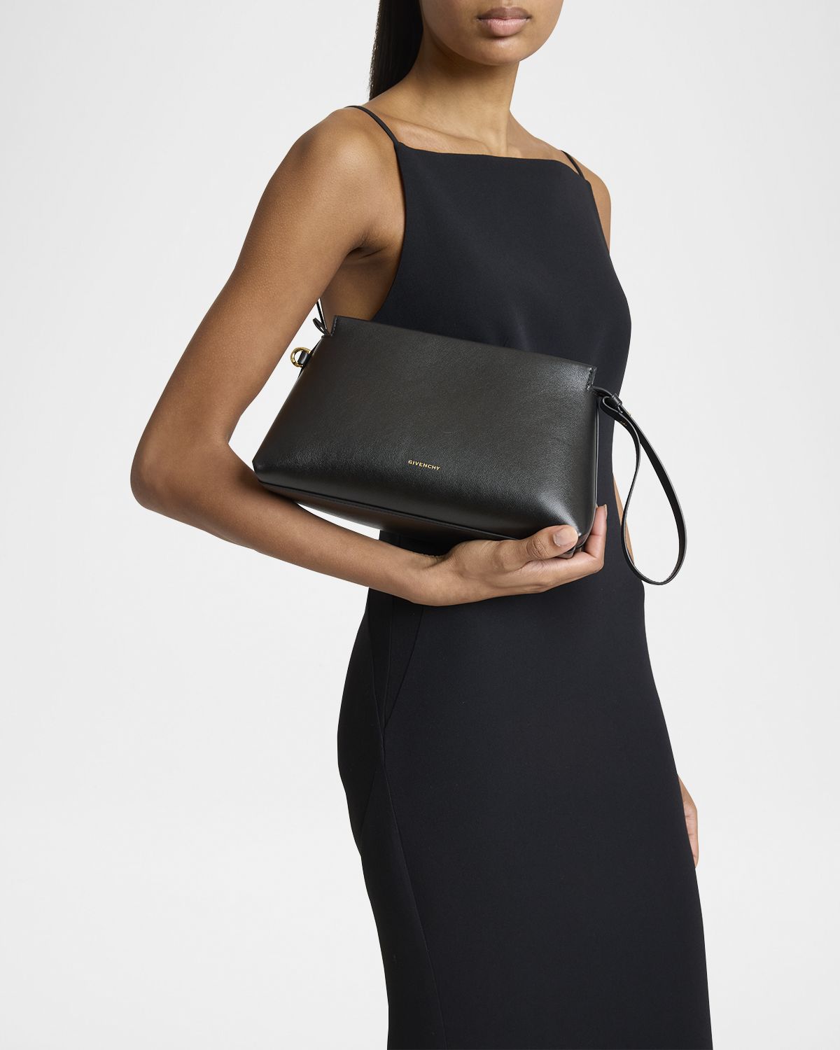 Givenchy Day Wristlet Pouch Bag in Grain Leather