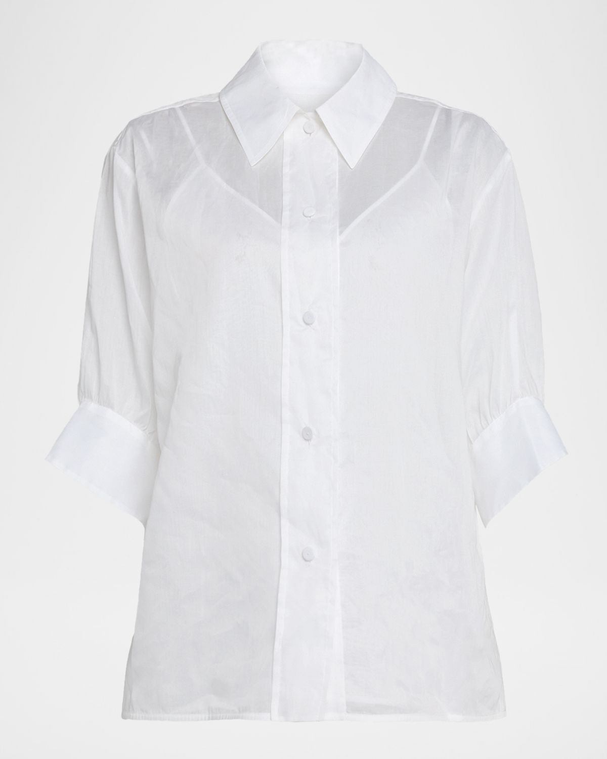 Jil Sander Volume Short-Sleeve Cotton Boxy Shirt
