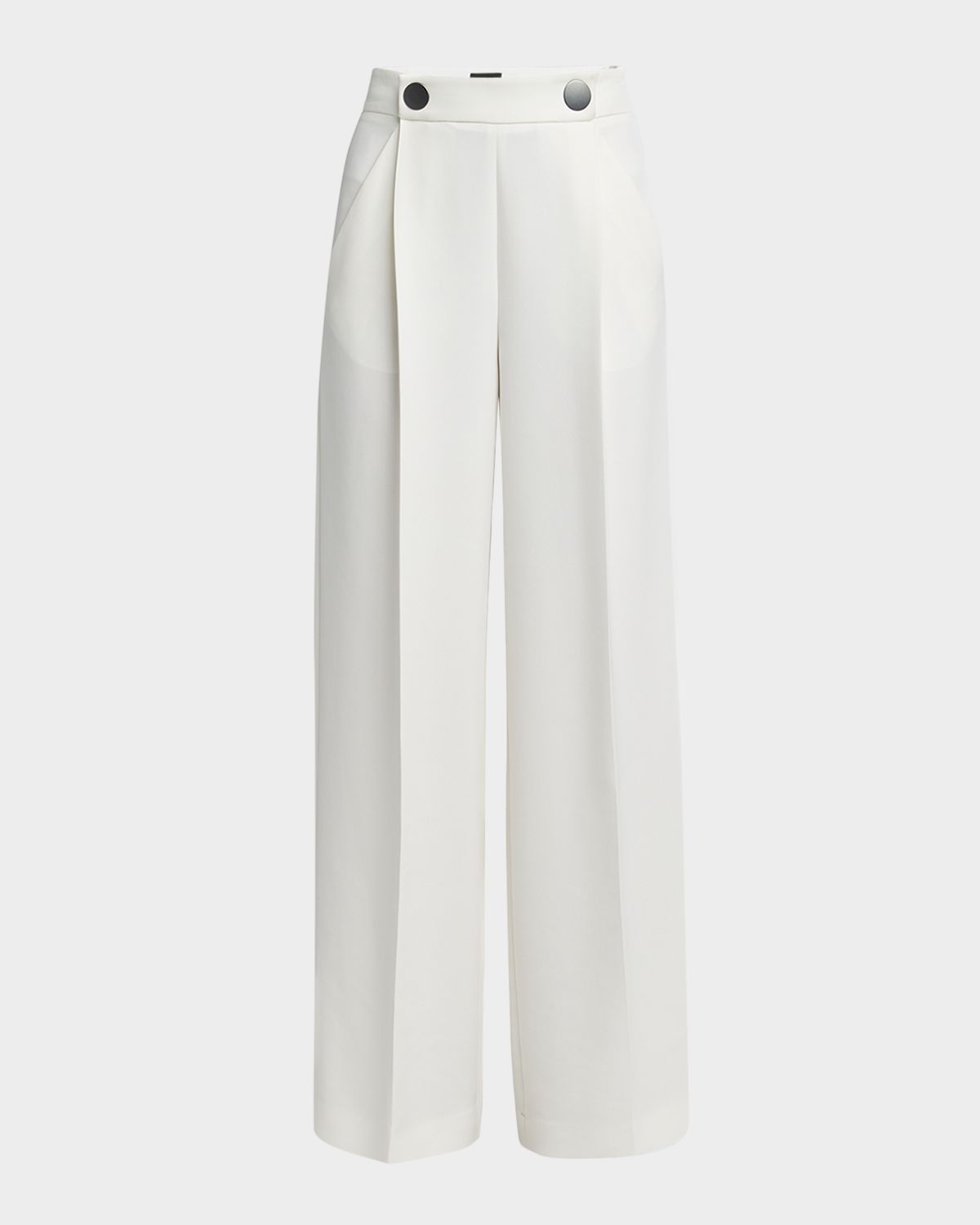 Giorgio Armani Wide Leg Silk Cady Trousers