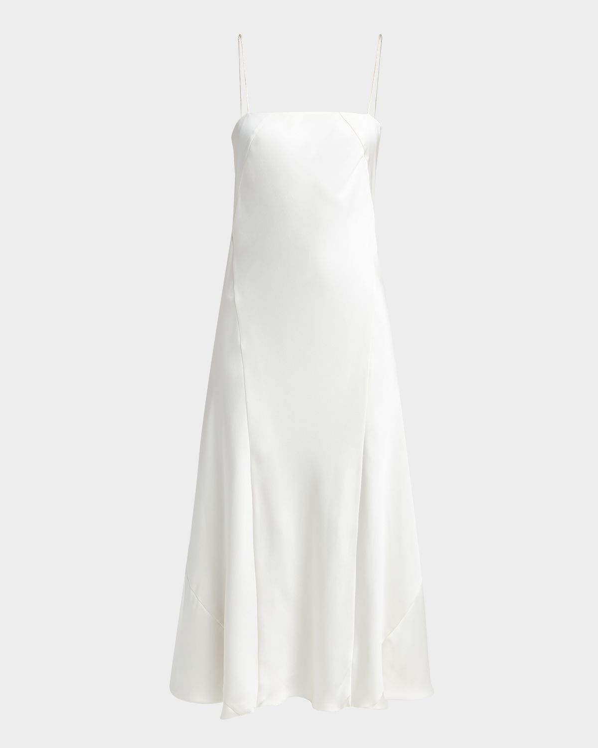 Giorgio Armani Double Silk Satin Spaghetti-Strap Maxi Dress