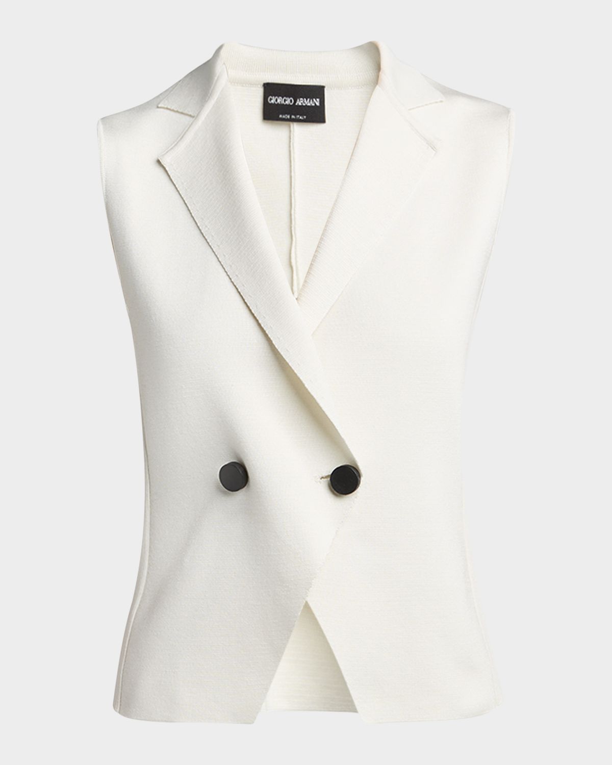 Giorgio Armani Silk Knit Single-Breasted Vest
