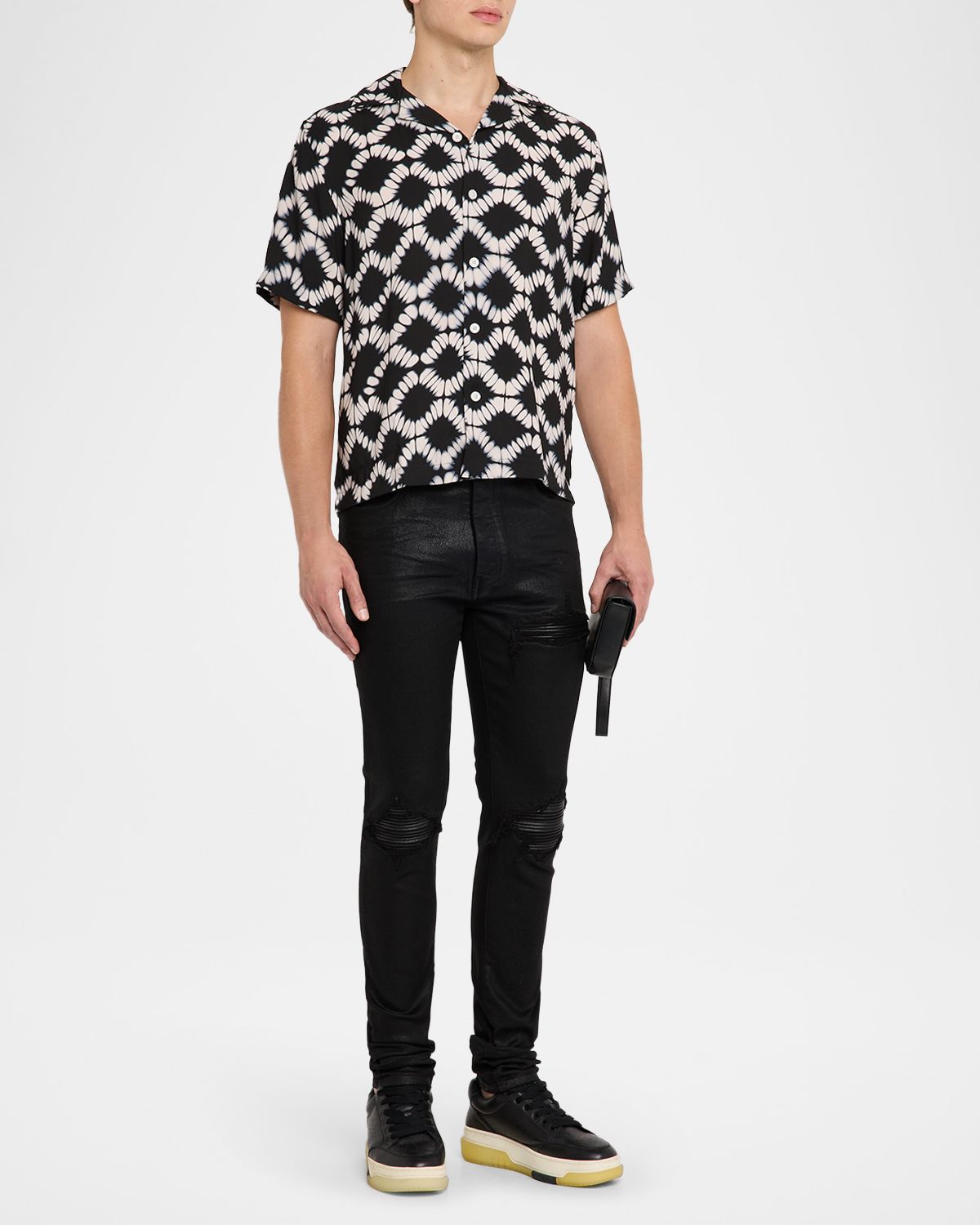 Amiri Men 's MX1 Waxed Skinny Jeans