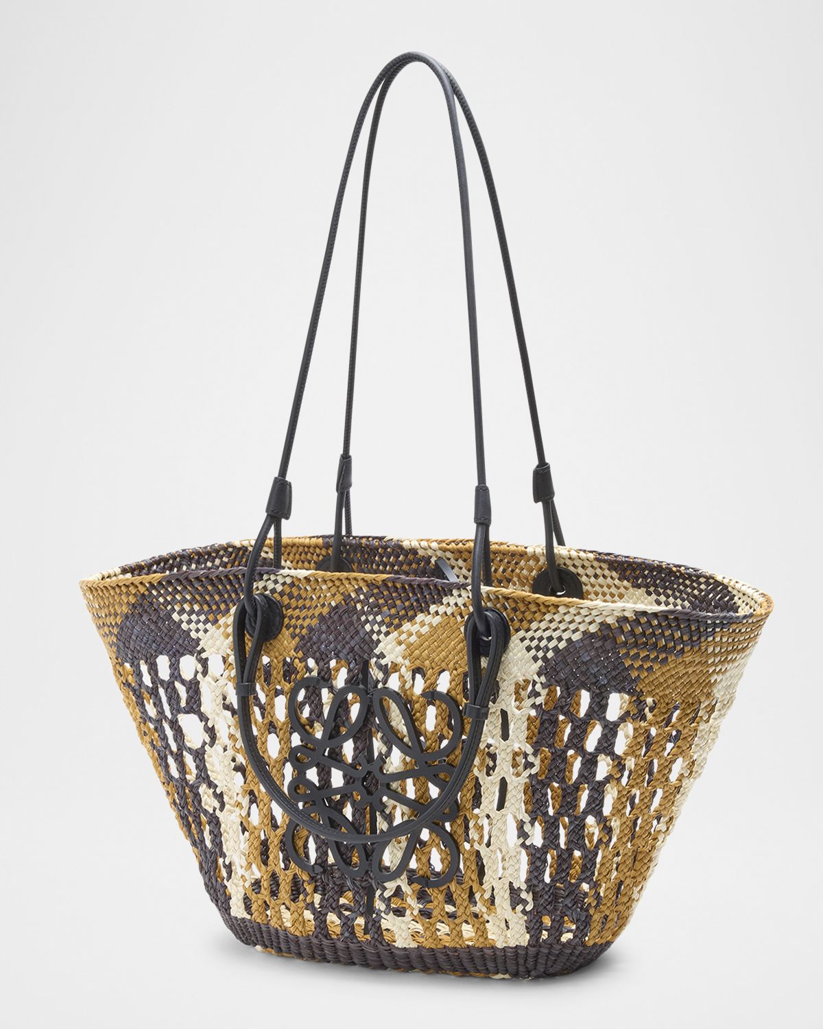 Loewe x Paula 's Ibiza Medium Anagram Ajoure Basket Tote Bag in Straw