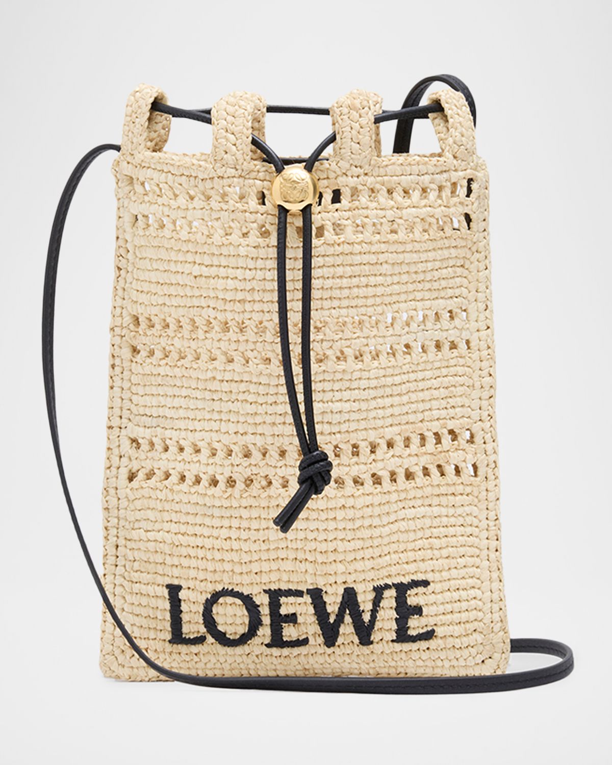 Loewe x Paula 's Ibiza Pocket Drawstring Raffia Crossbody Bag | Thumbnail 6