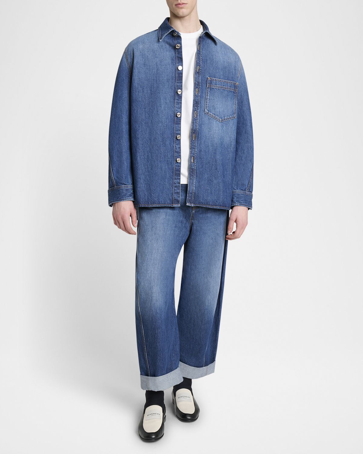 Givenchy Men 's Denim Overshirt