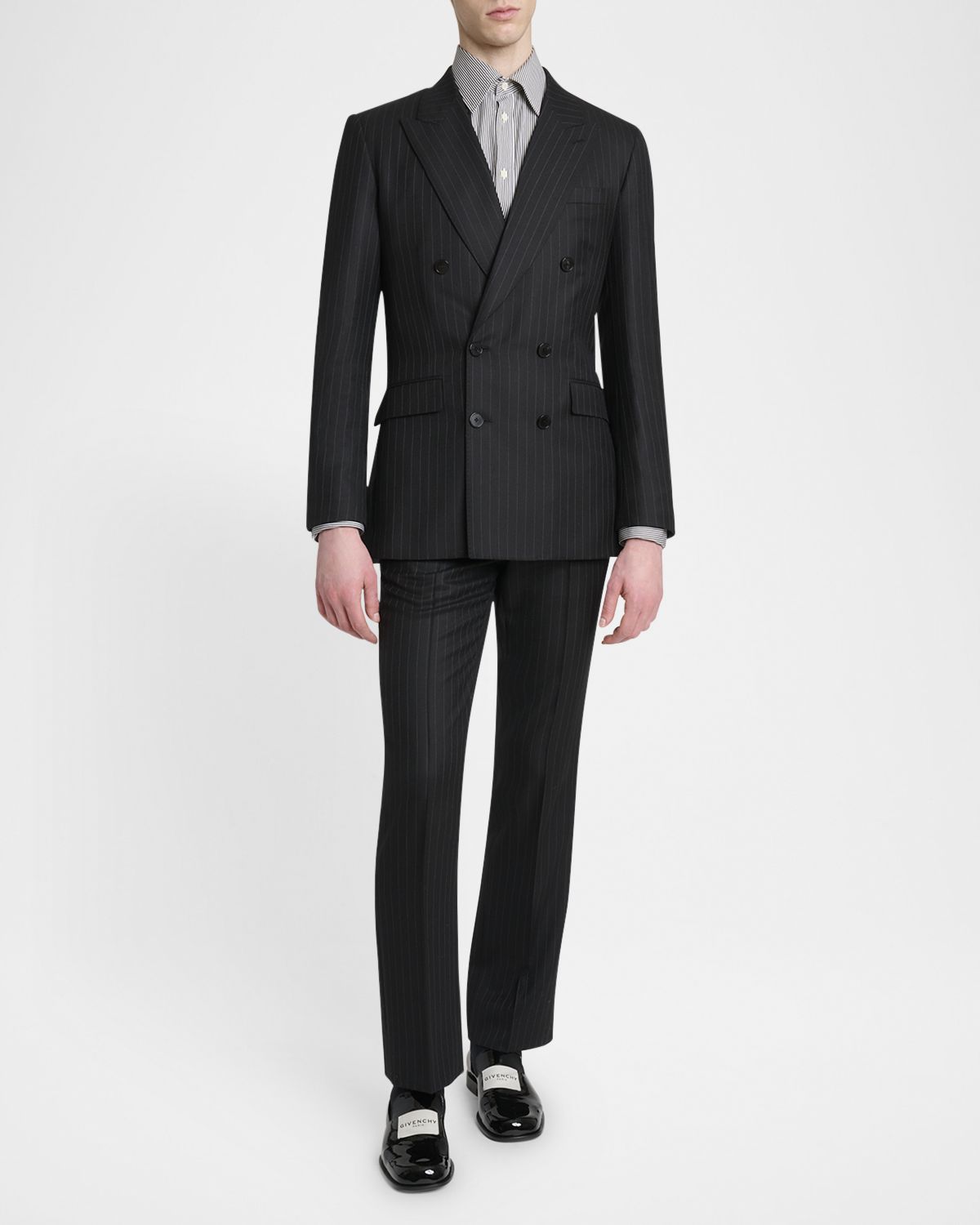 Givenchy Men 's Double-Breasted Pinstripe Sport Coat