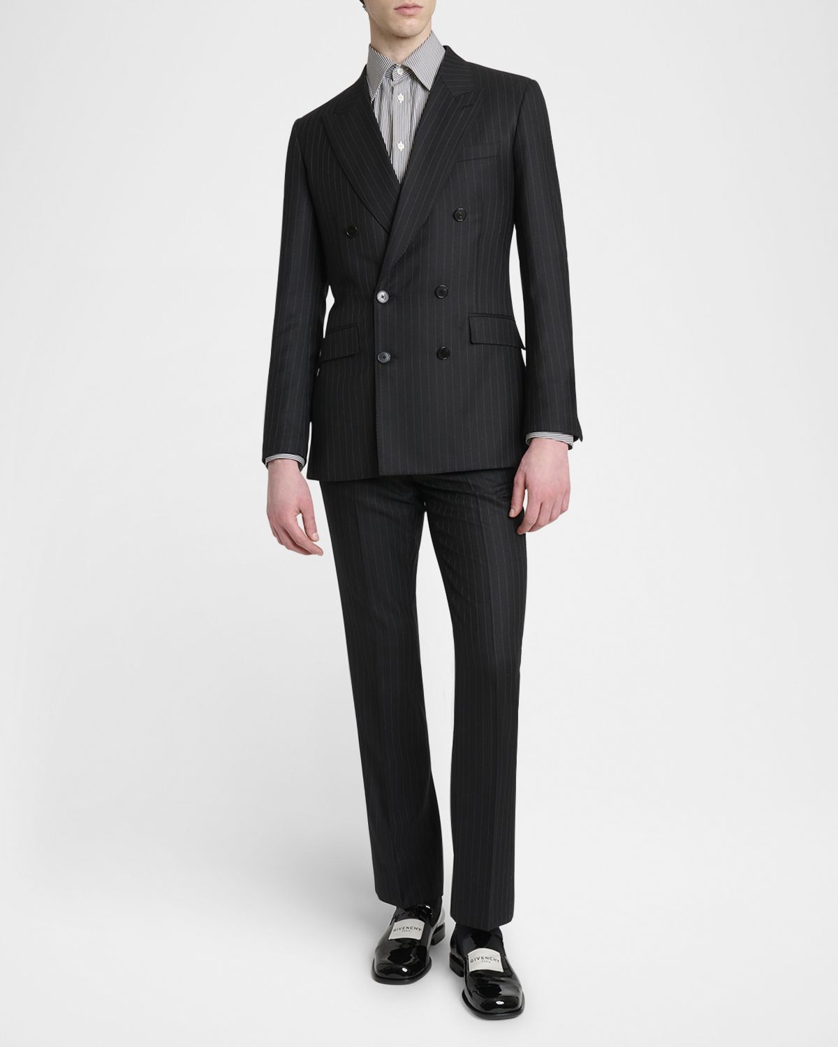 Givenchy Men 's Classic-Fit Pinstripe Formal Trousers