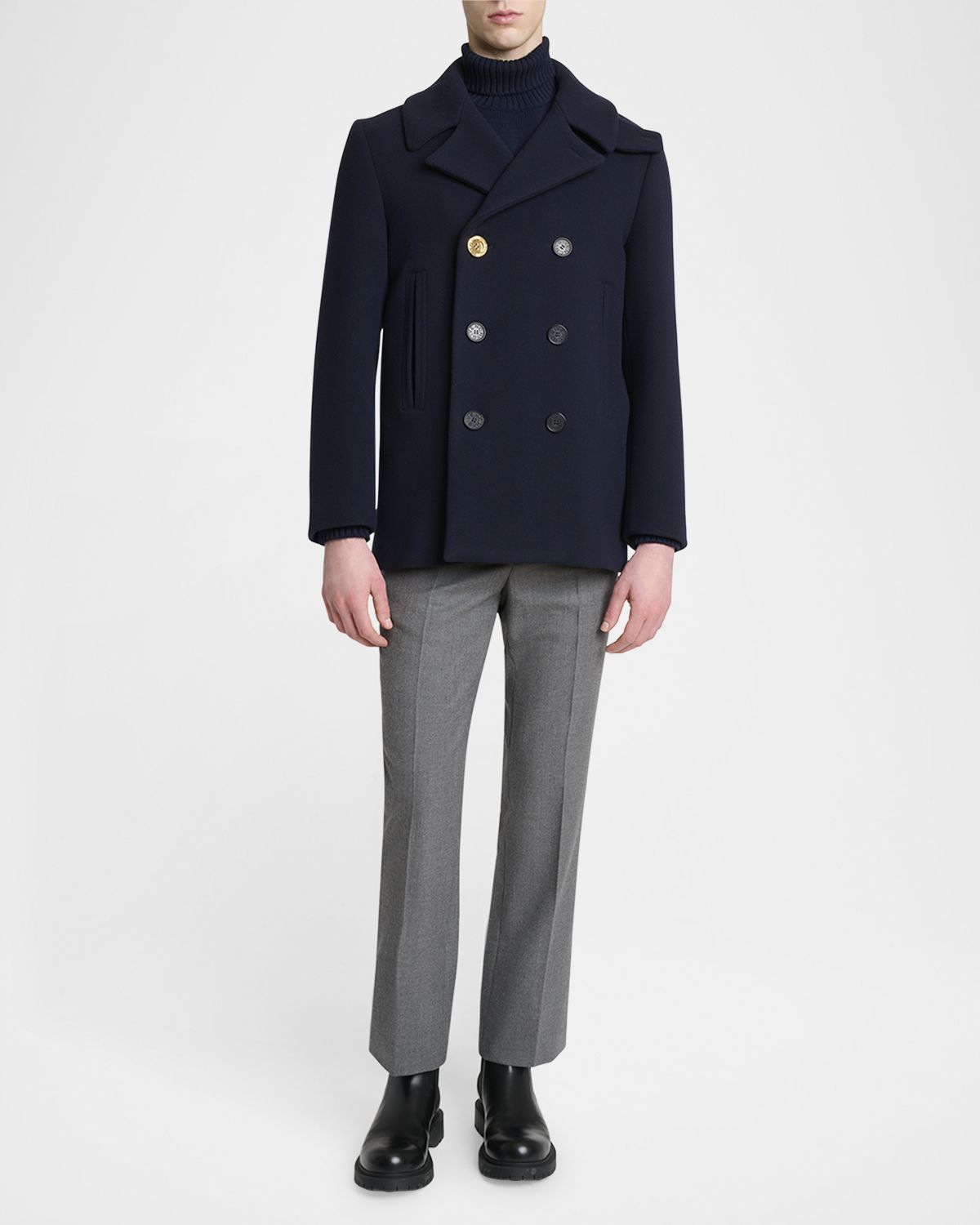 Givenchy Men 's Double-Face Wool Peacoat