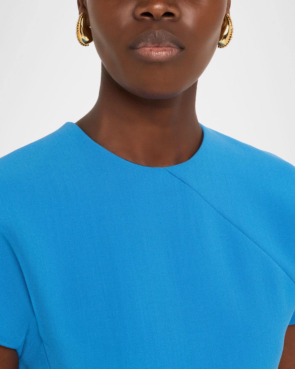 Kenneth Jay Lane Rhinestone Golden Teardrop Earrings