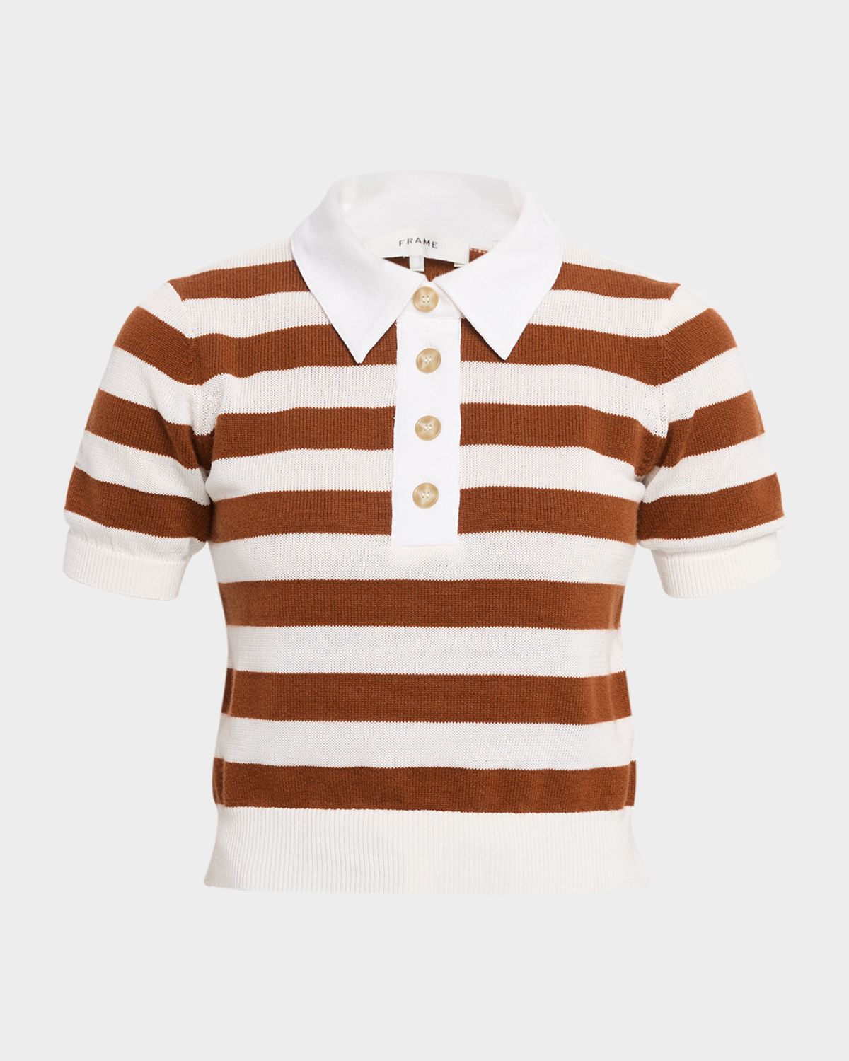 FRAME The Bold Stripe Polo Sweater