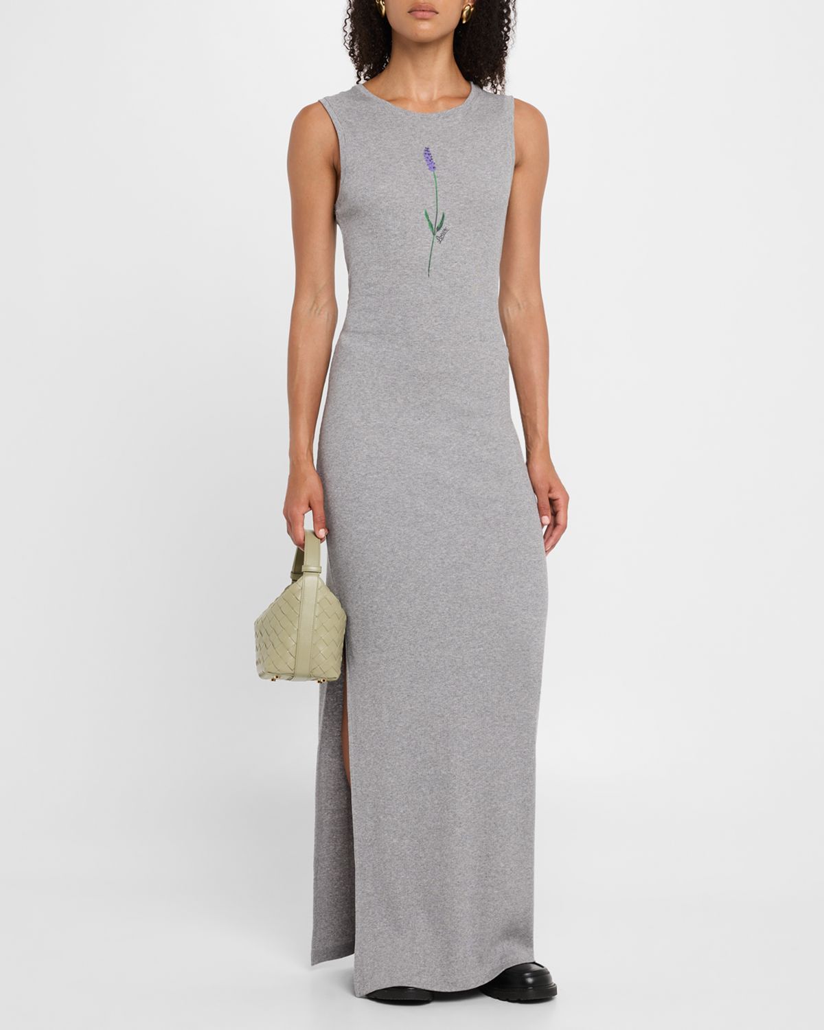 Loewe x Paula 's Ibiza Flower Print Rib Maxi Tank Dress