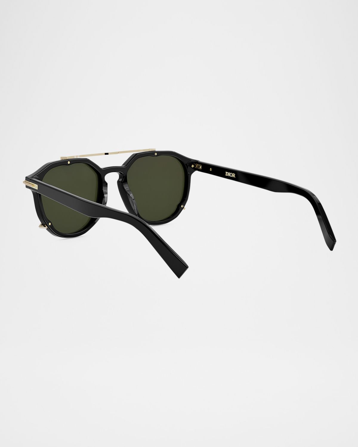 DIOR Men 's DiorBlackSuit RI Round Acetate & Metal Sunglasses