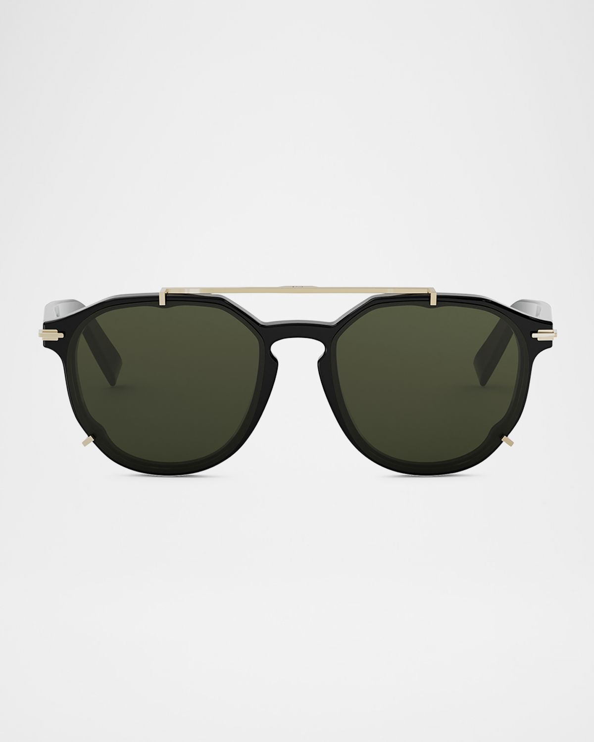 DIOR Men 's DiorBlackSuit RI Round Acetate & Metal Sunglasses