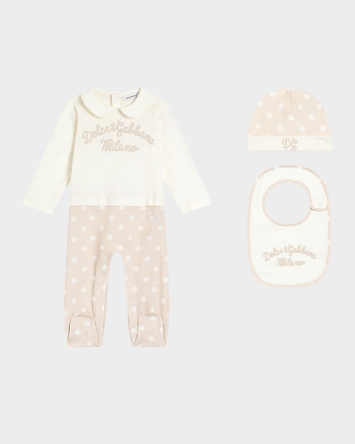 Dolce & Gabbana Girl 's 3-Piece Jersey Gift Set, Size 0M-6M