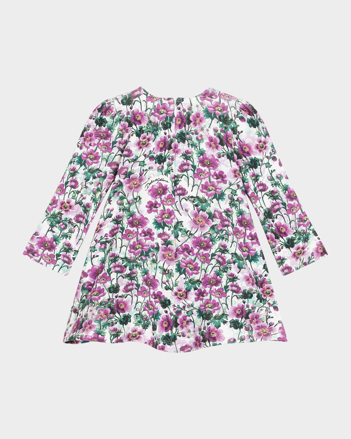 Dolce & Gabbana Girl 's Long-Sleeve Floral-Print Dress & Bloomers Set, Size 3M-30M