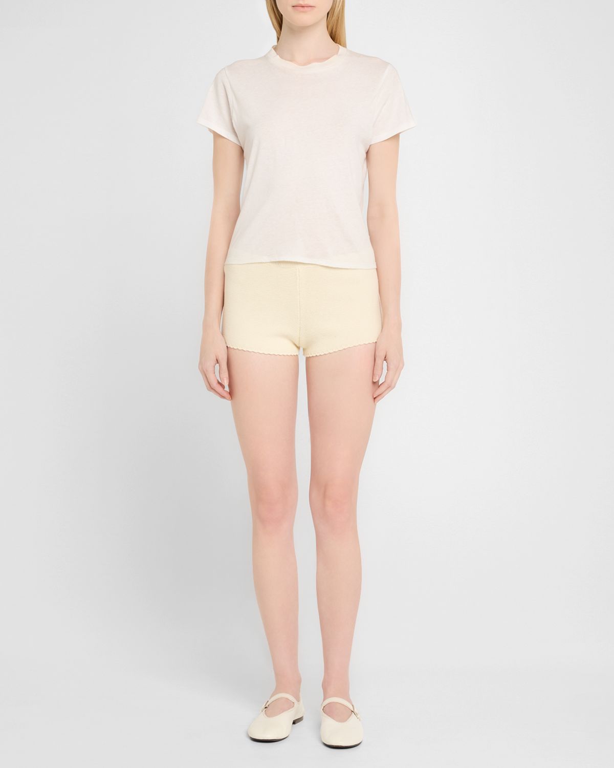 Solid and Striped The Celeste Knit Micro Shorts