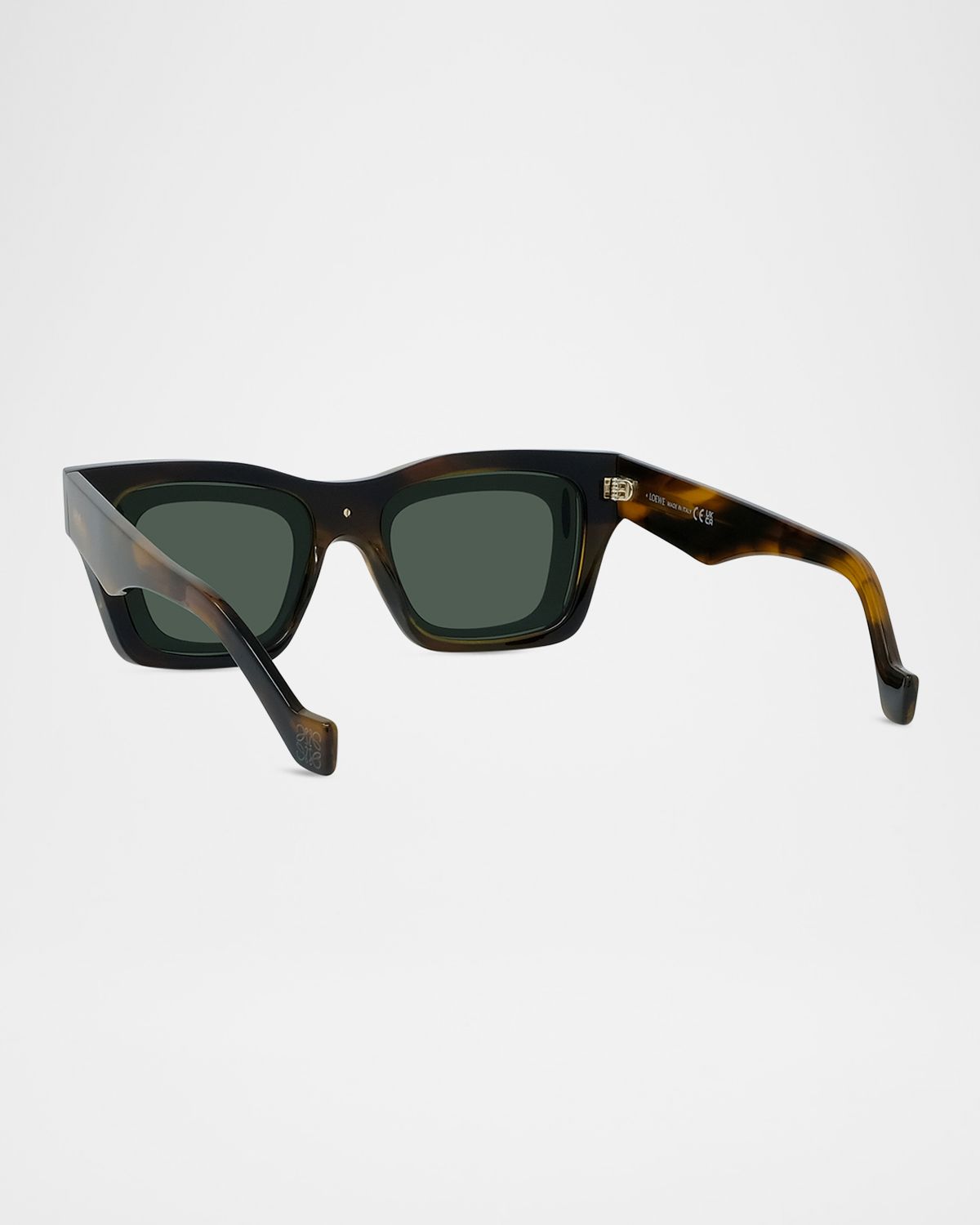 Loewe Men 's Signature Layered Acetate Square Sunglasses