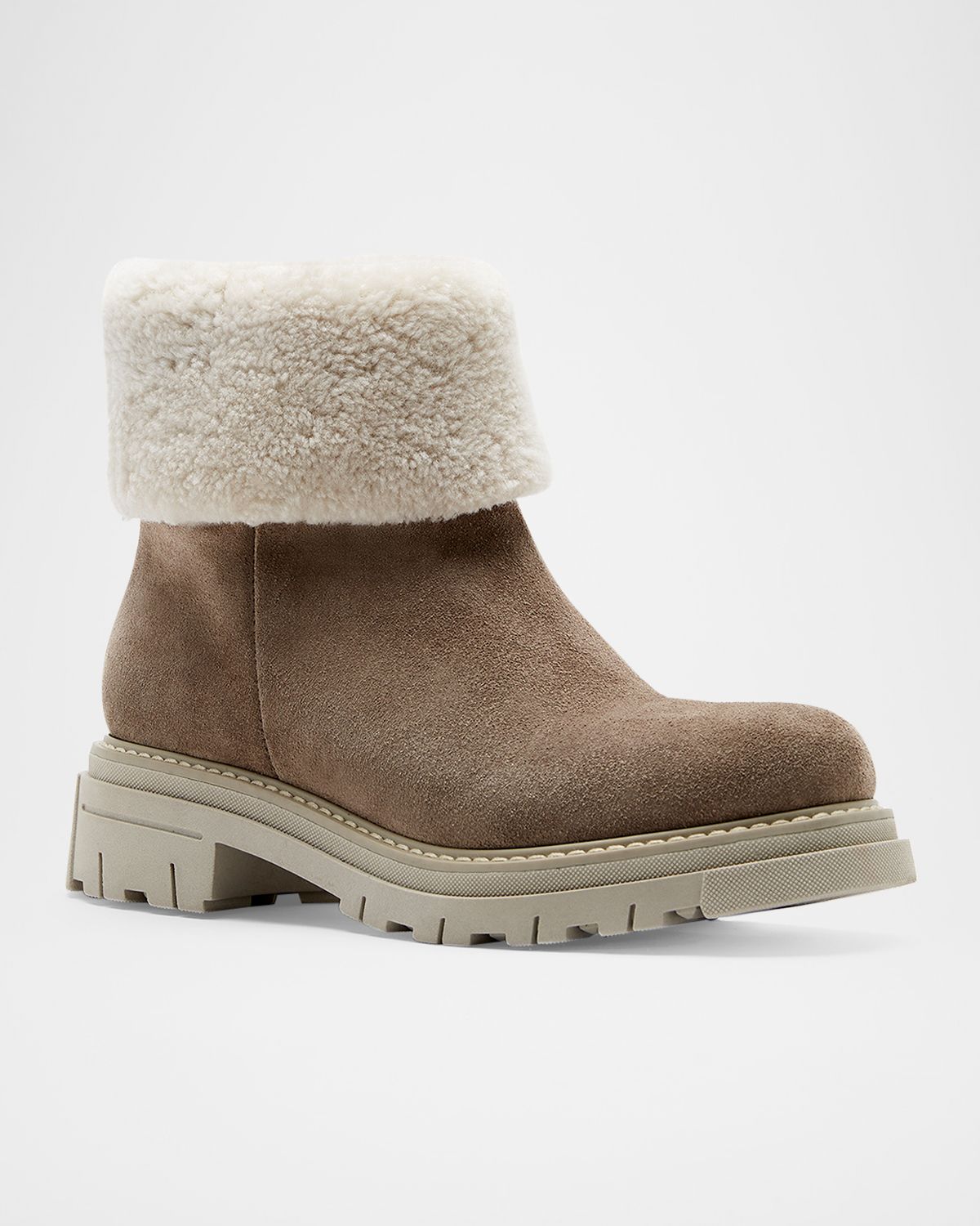 La Canadienne Dwayne Shearling-Lined Suede Booties
