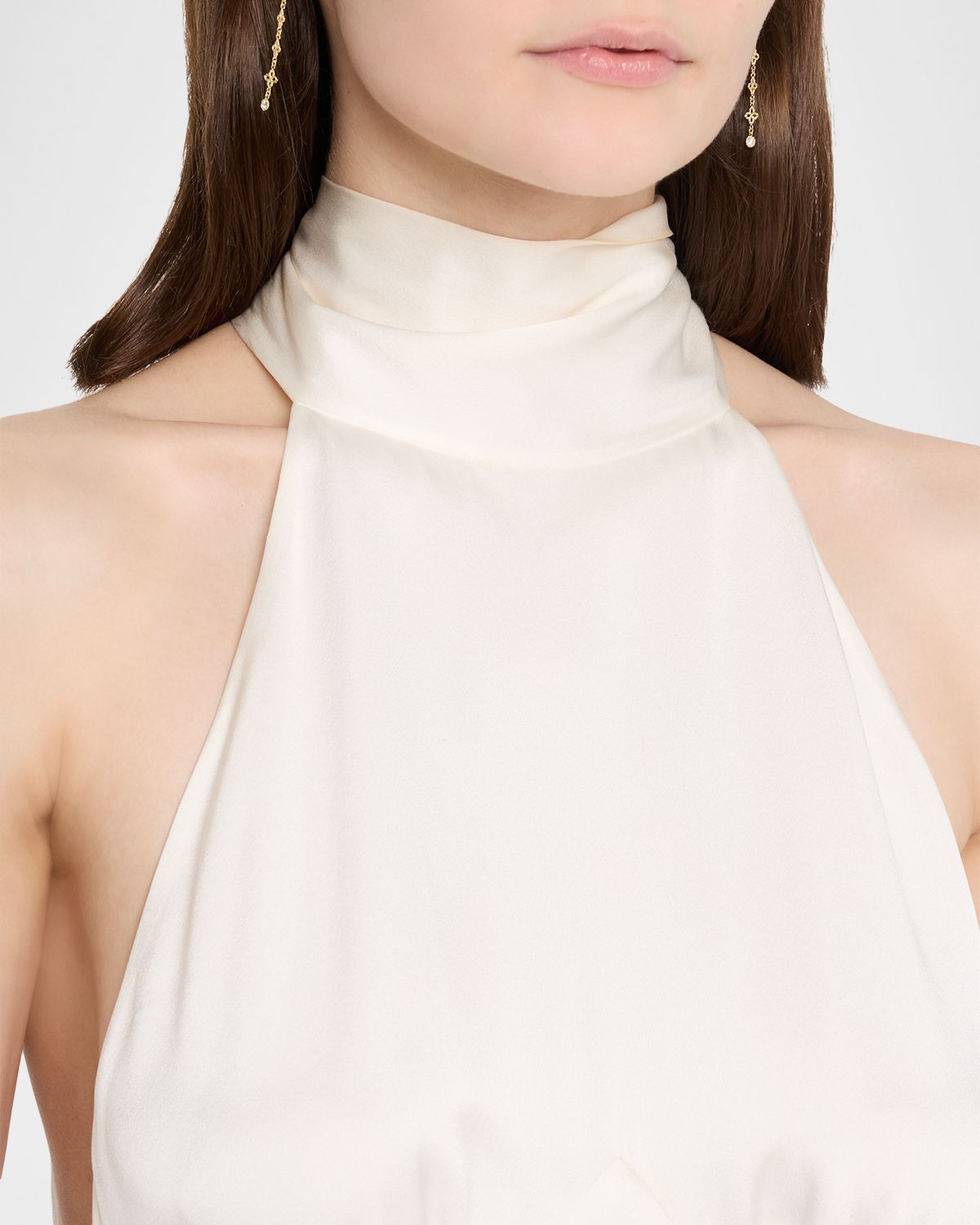 Roberto Coin 18K Yellow Gold Principessa Diamond Flower Dangle Earrings